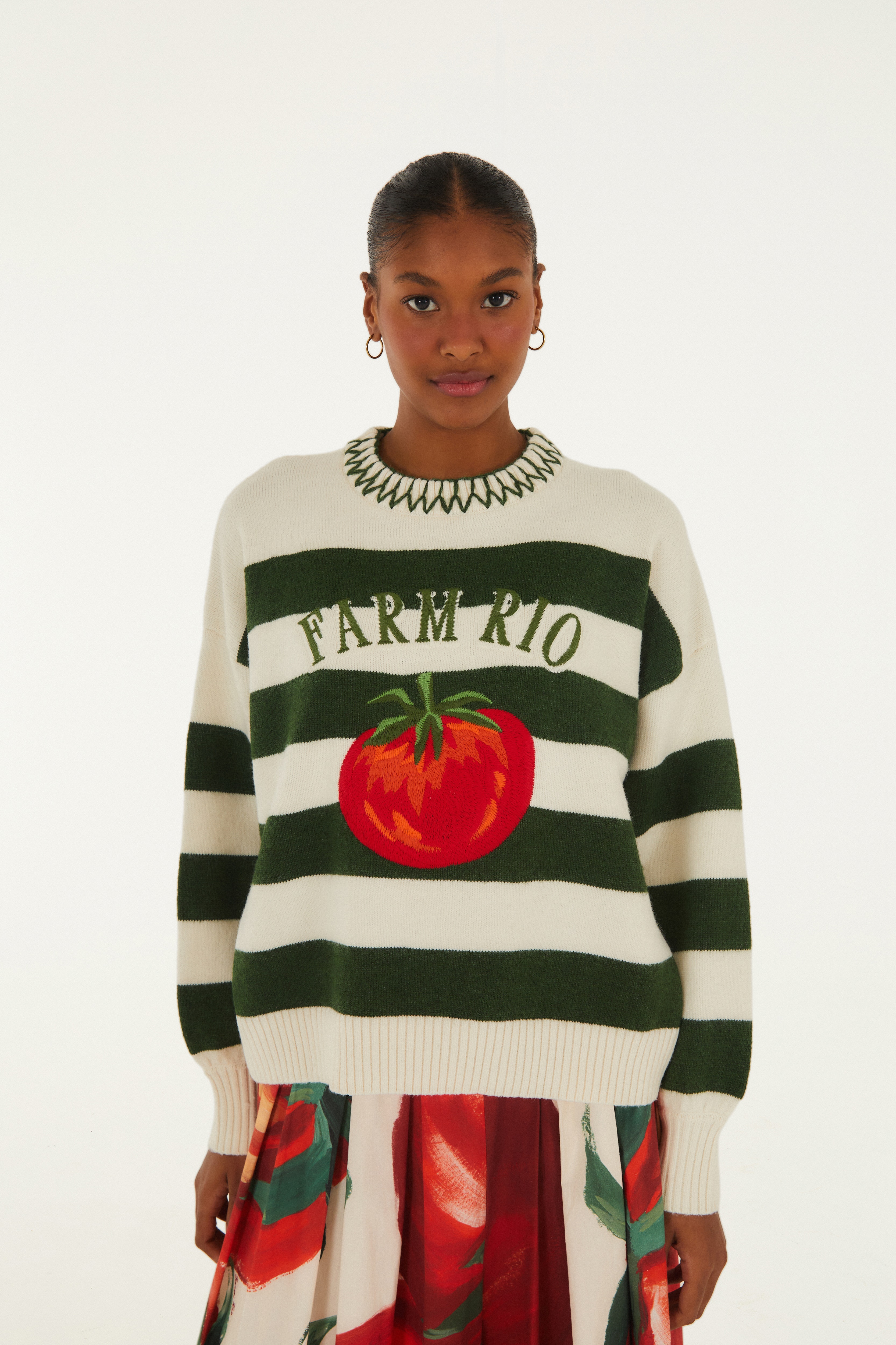 Casaco Tricot Listra Tomate