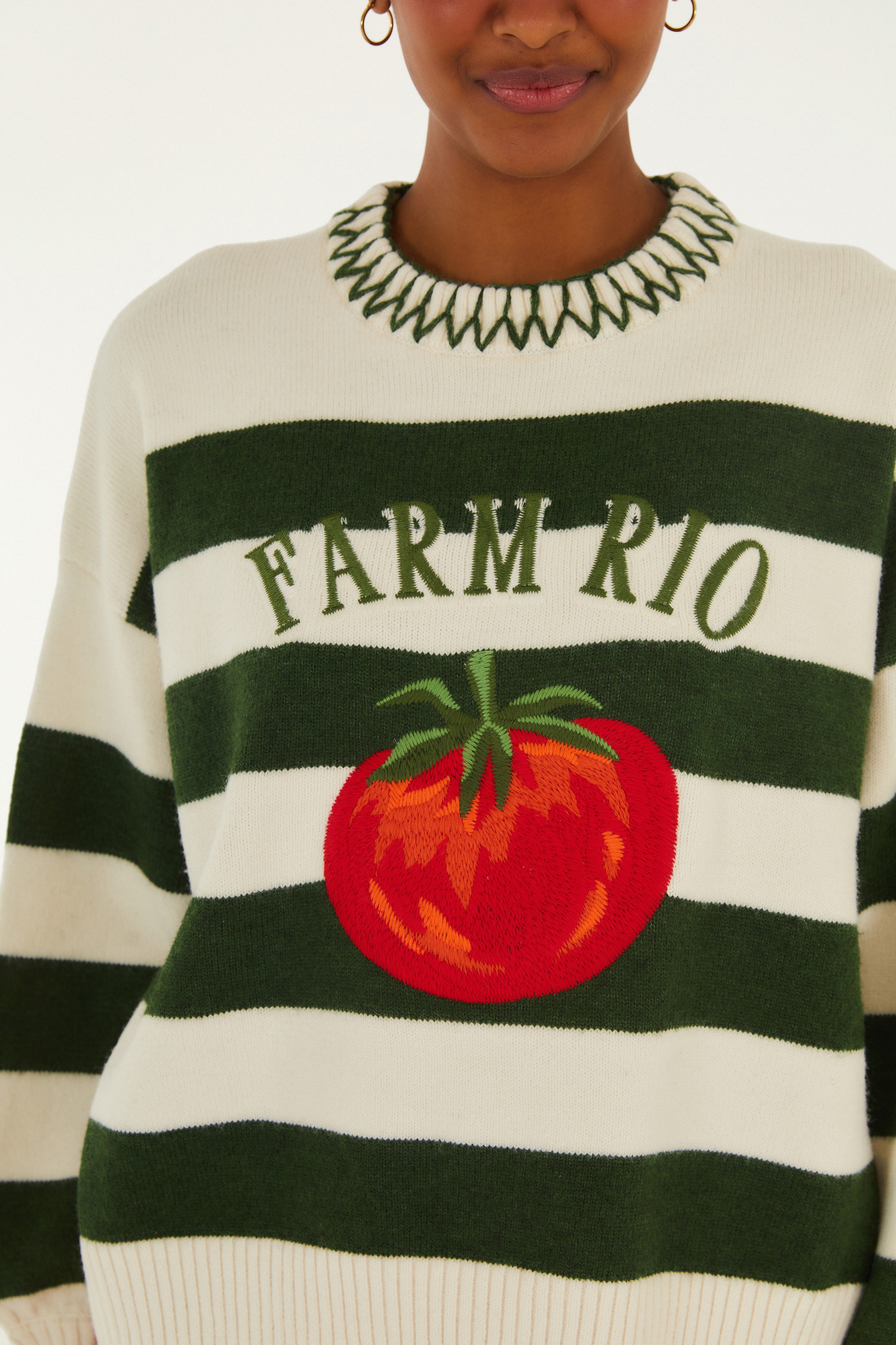 Casaco Tricot Listra Tomate