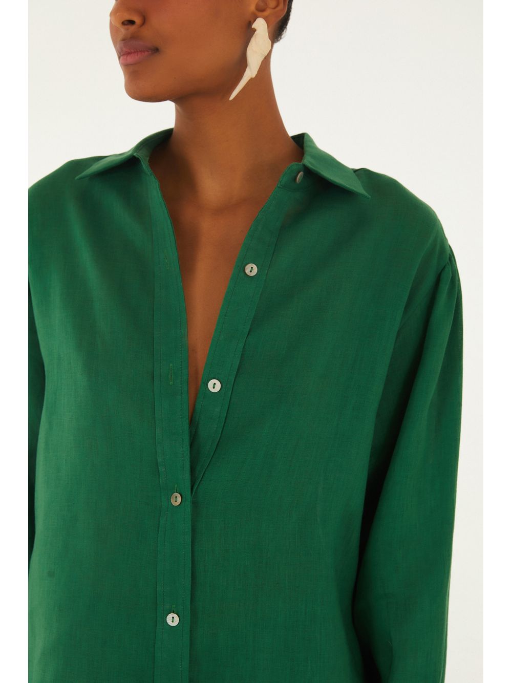 Farm — Camisa Mangas Linho