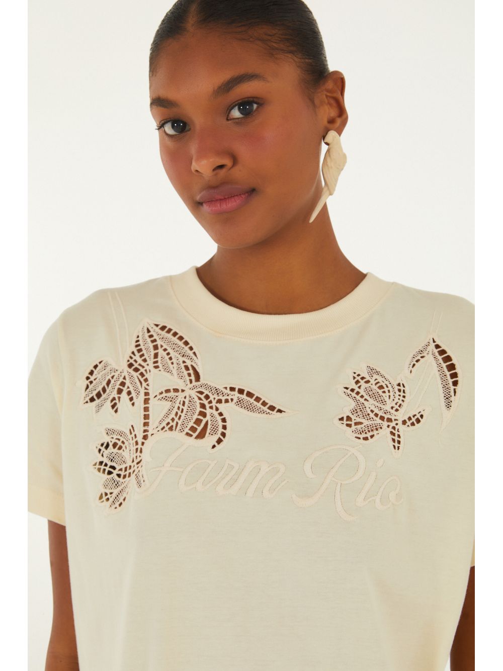 Farm — T-Shirt Fit Farm Rio Richillieu Areia