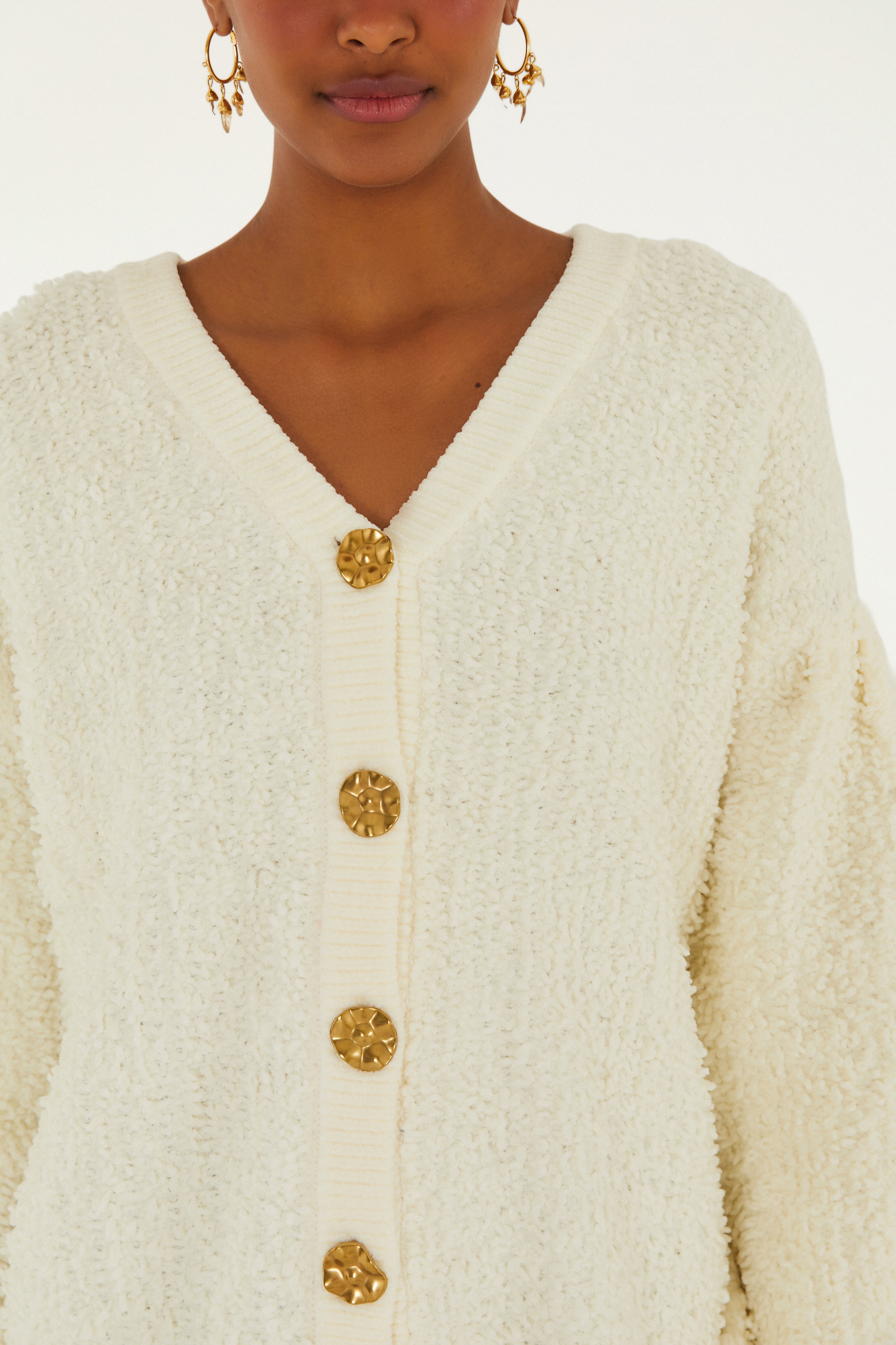 Cardigan Tricot Longo Farm