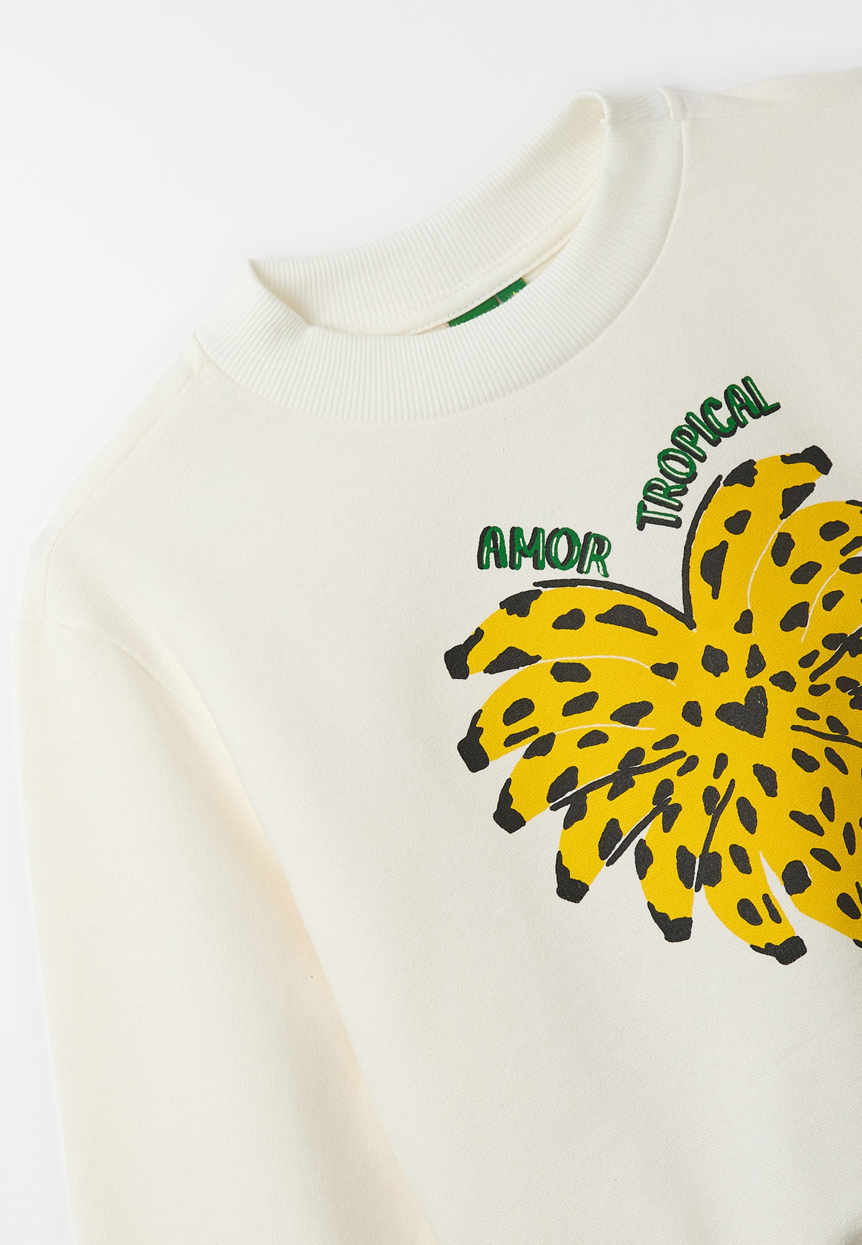 Moletom Cropped Bordado Amor Tropical