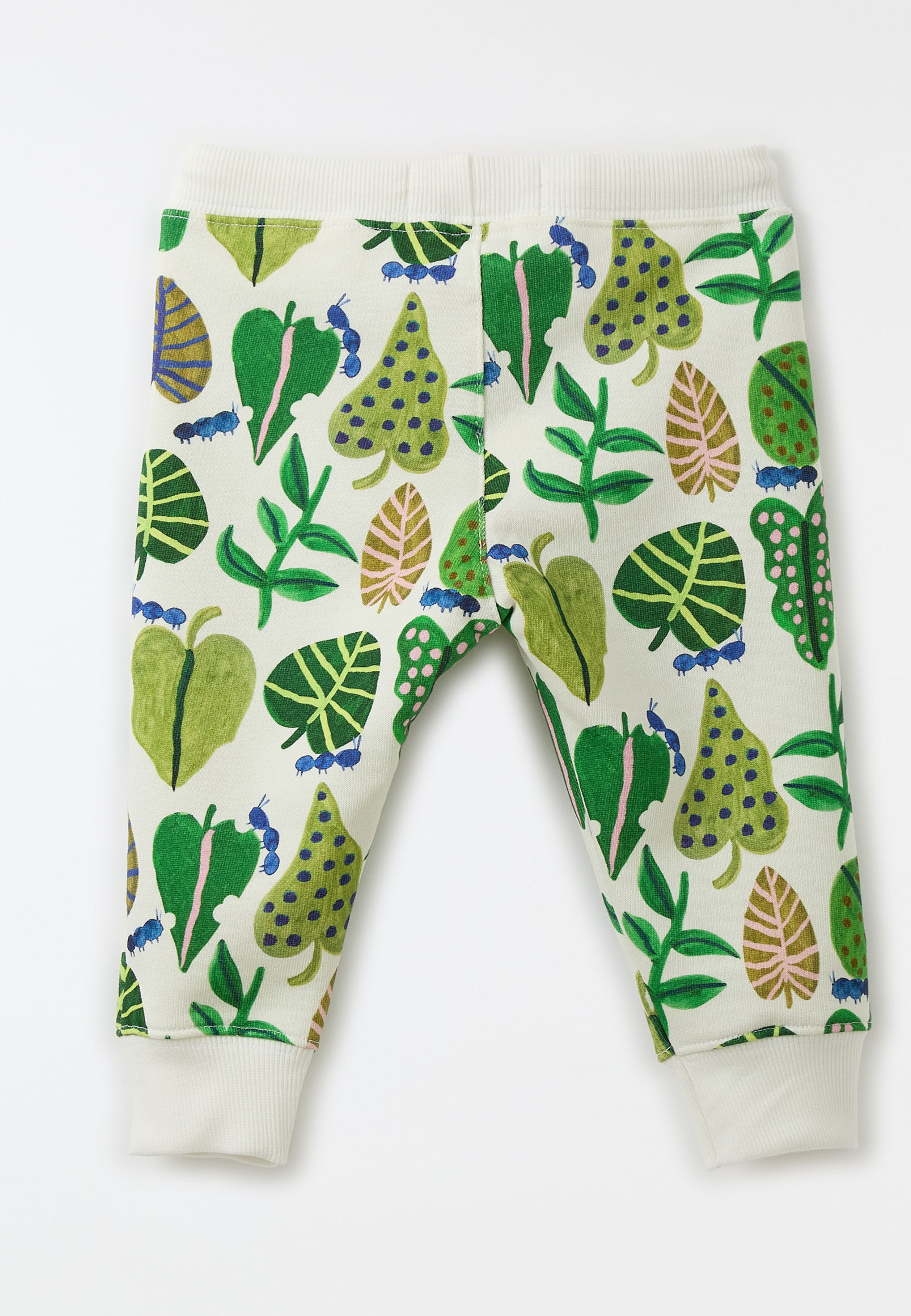 Calça Bebe Moletom Folhinhas