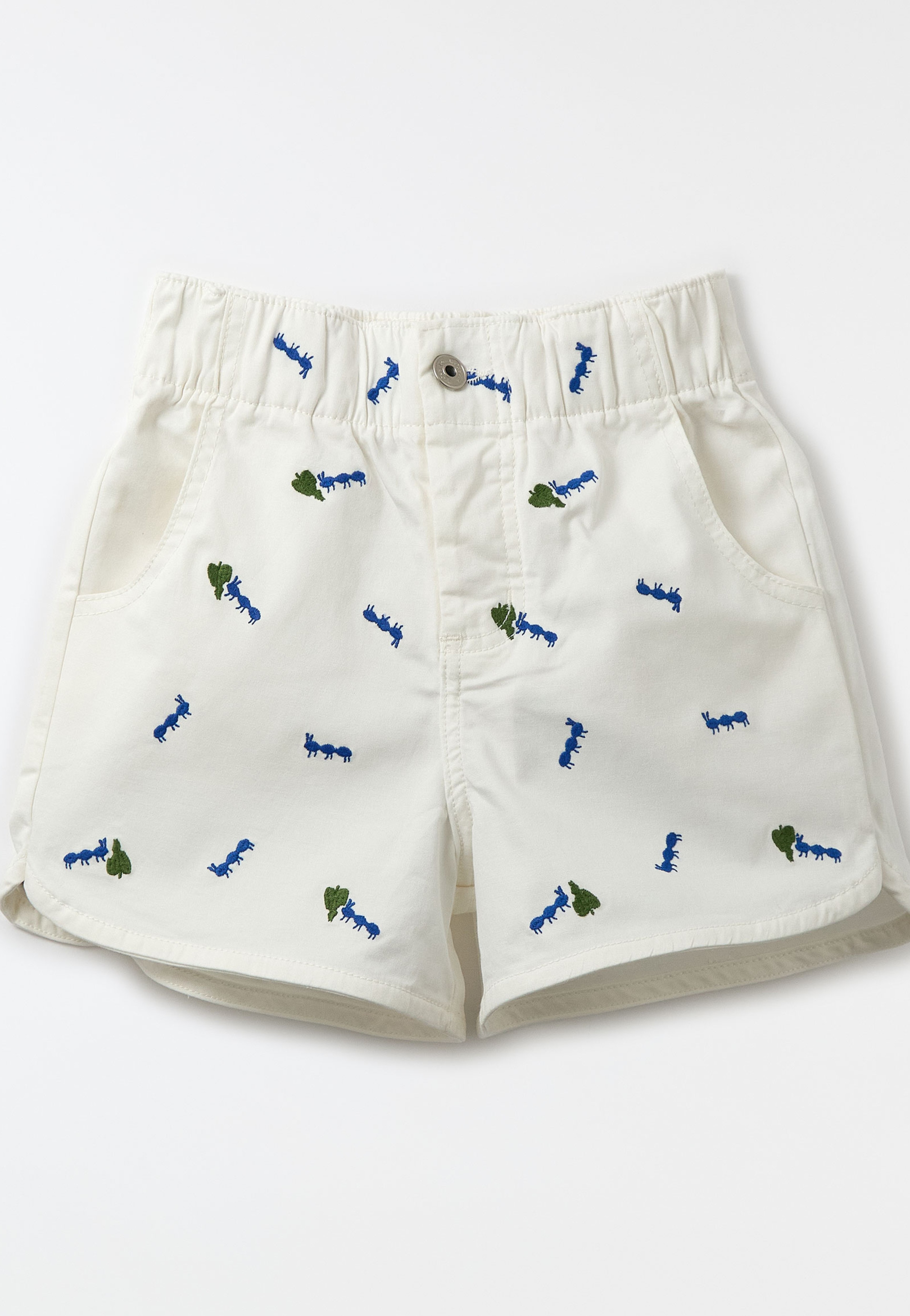 Short Sarja Bordado Formiga