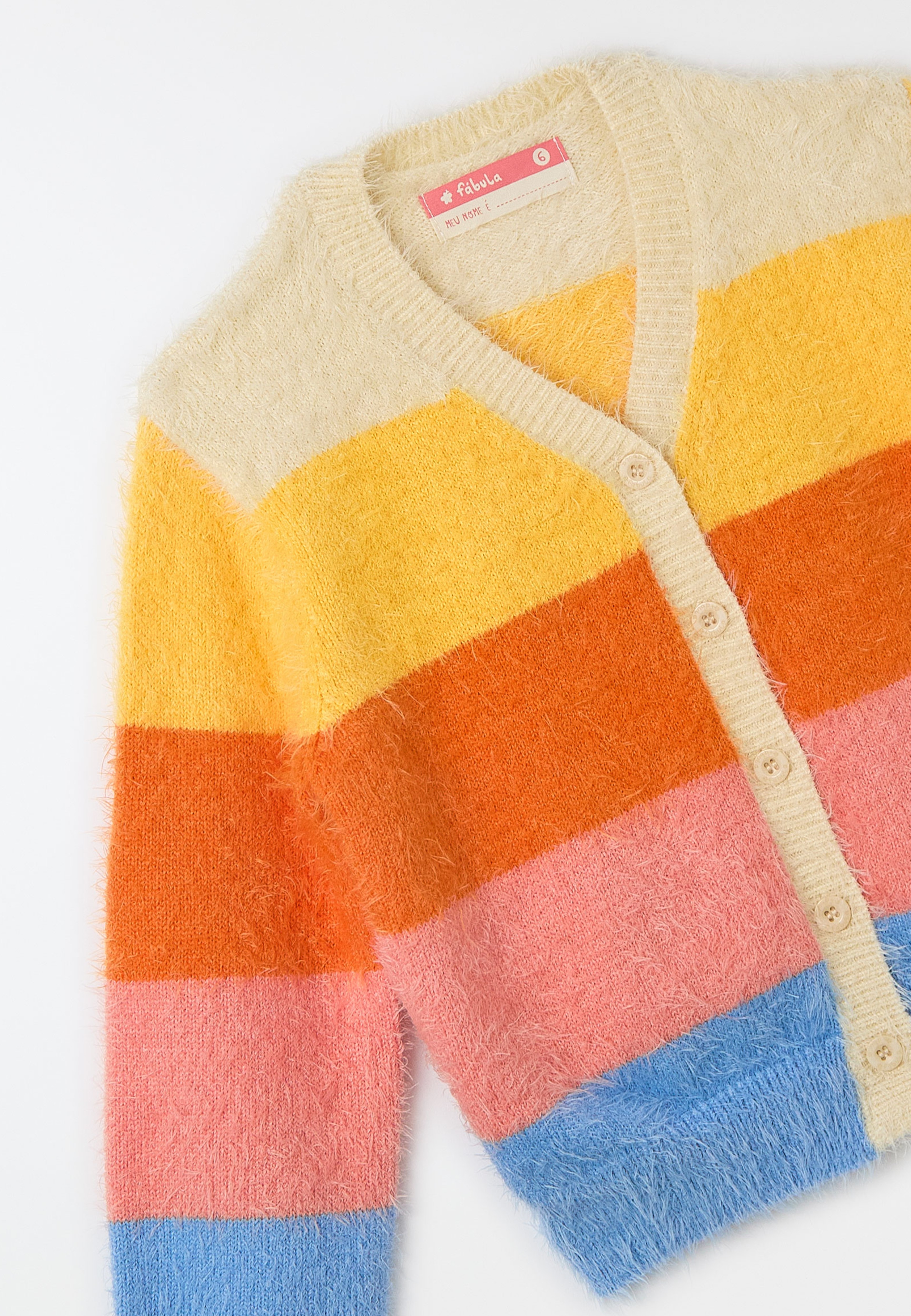 Cardigan Tricot Pelinho Cores