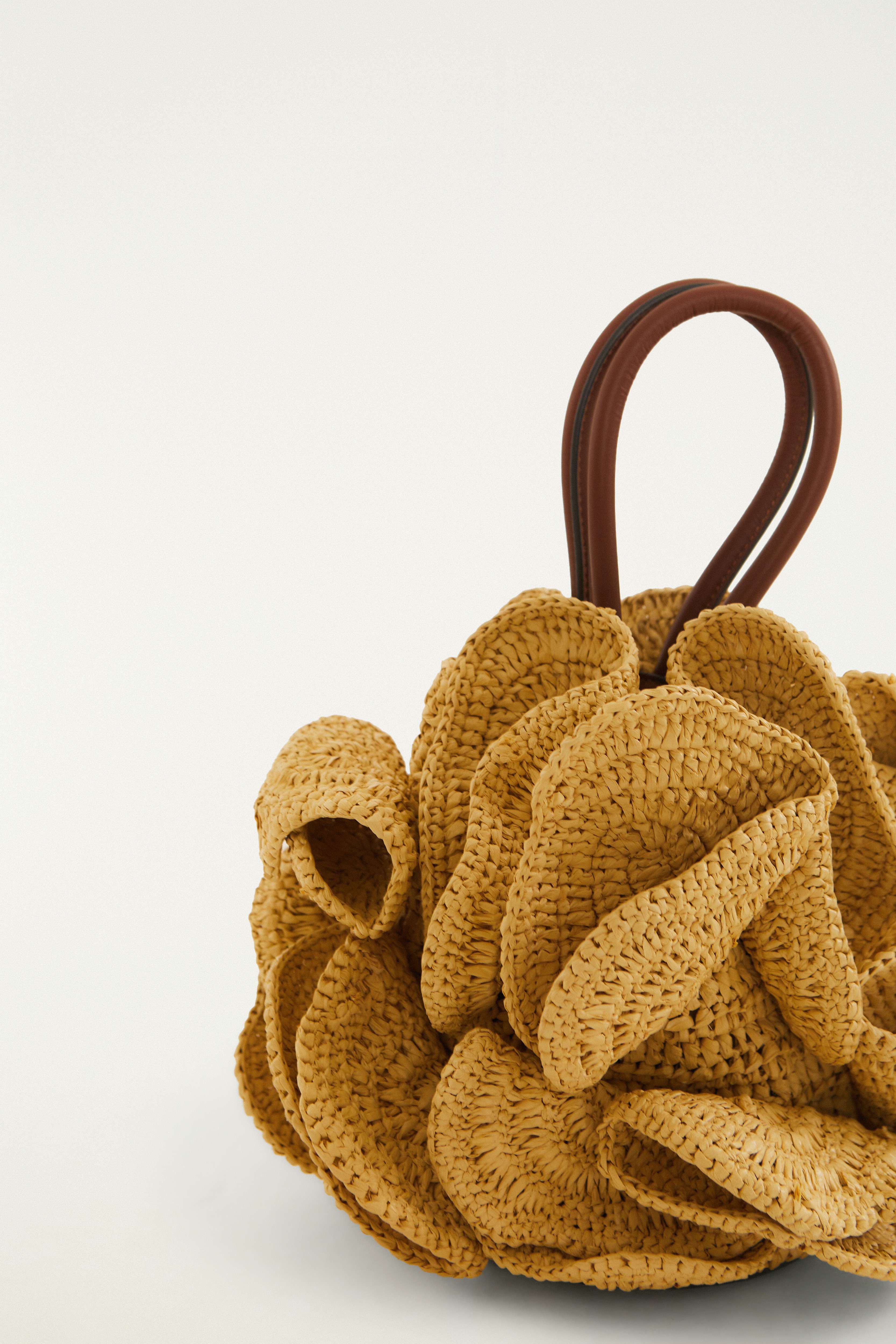 Bolsa Flor Ráfia