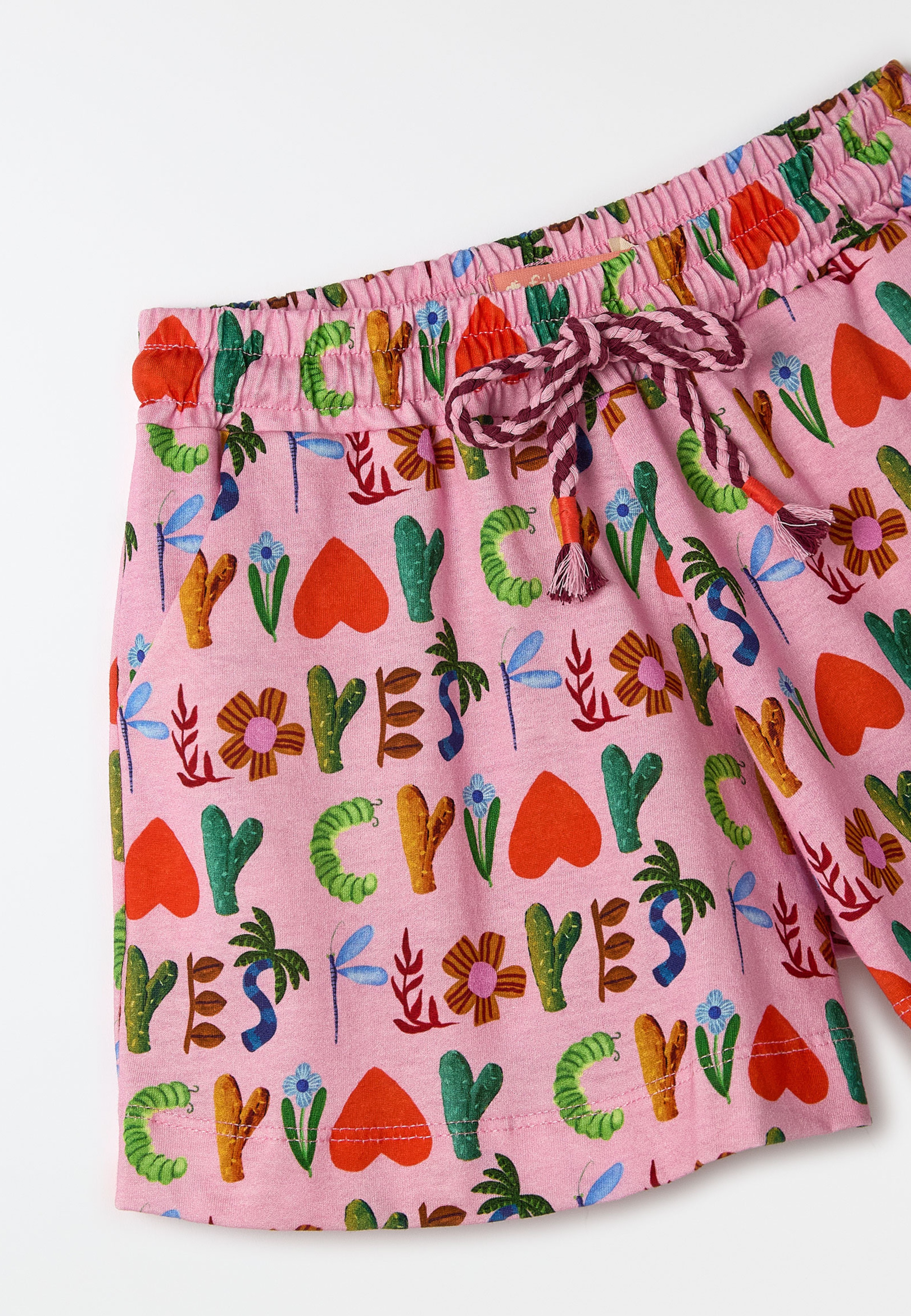 Short Malha Criar Flores