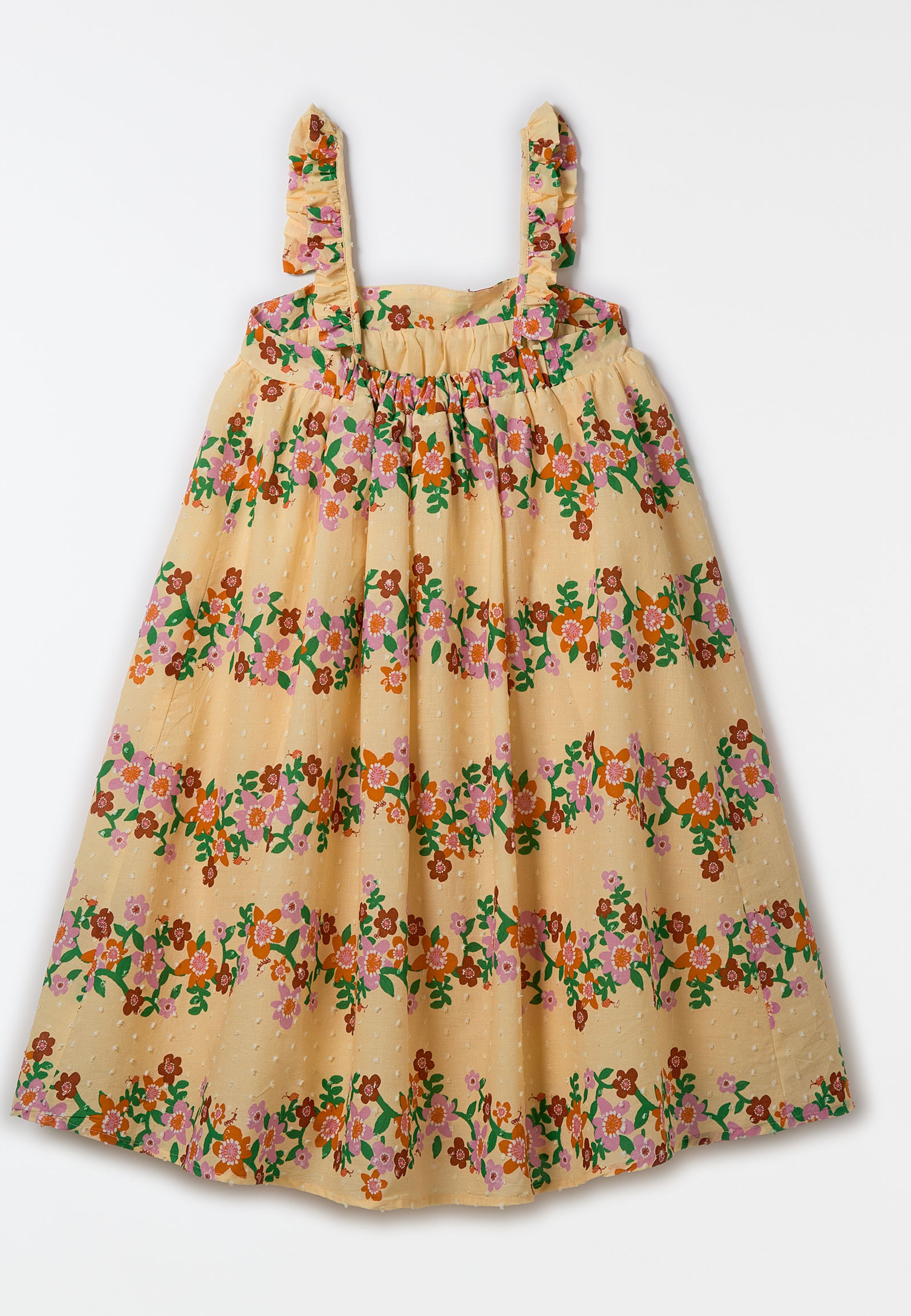 Vestido Caminho Das Flores Areia