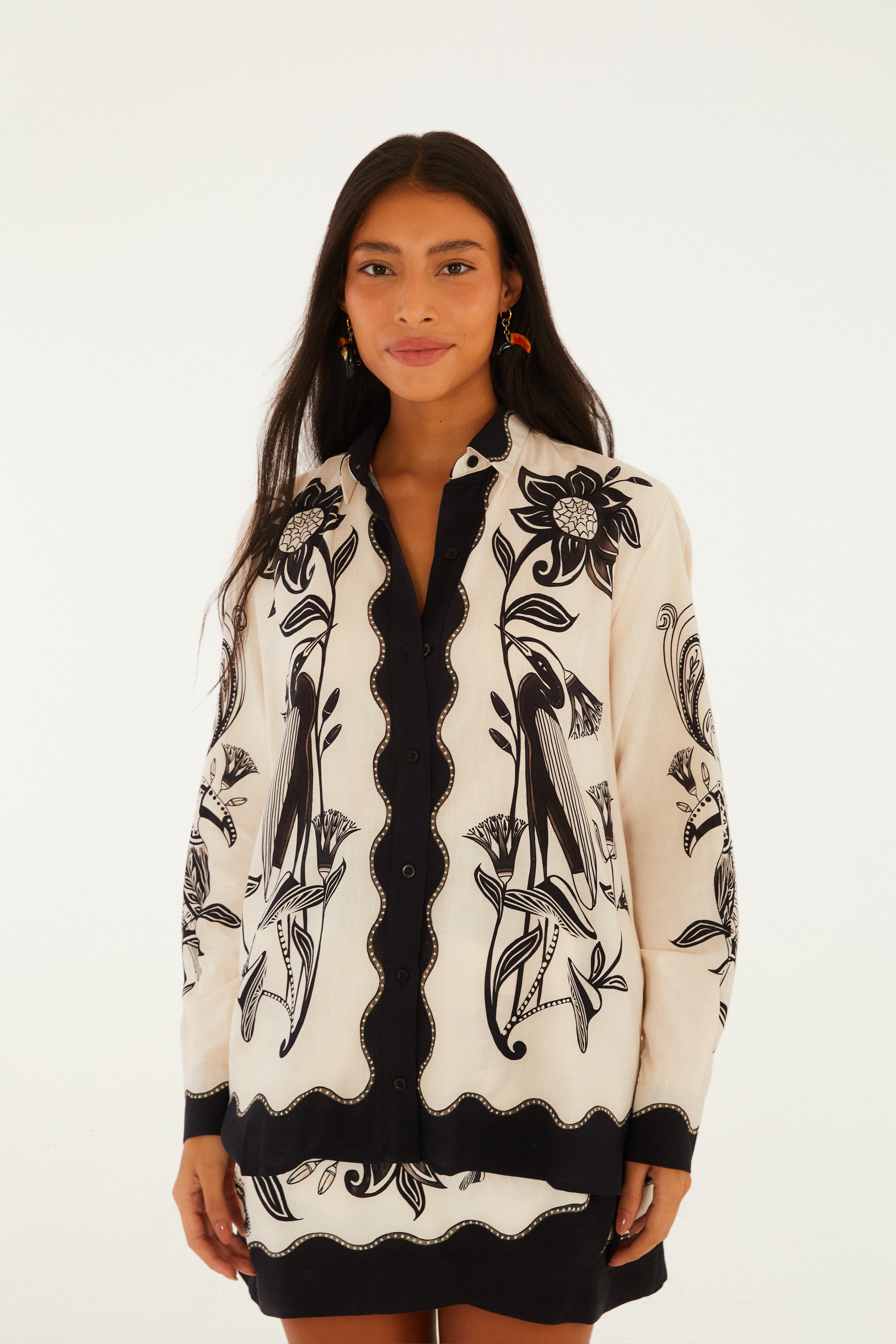 Camisa Manga Longa Patch Tropical