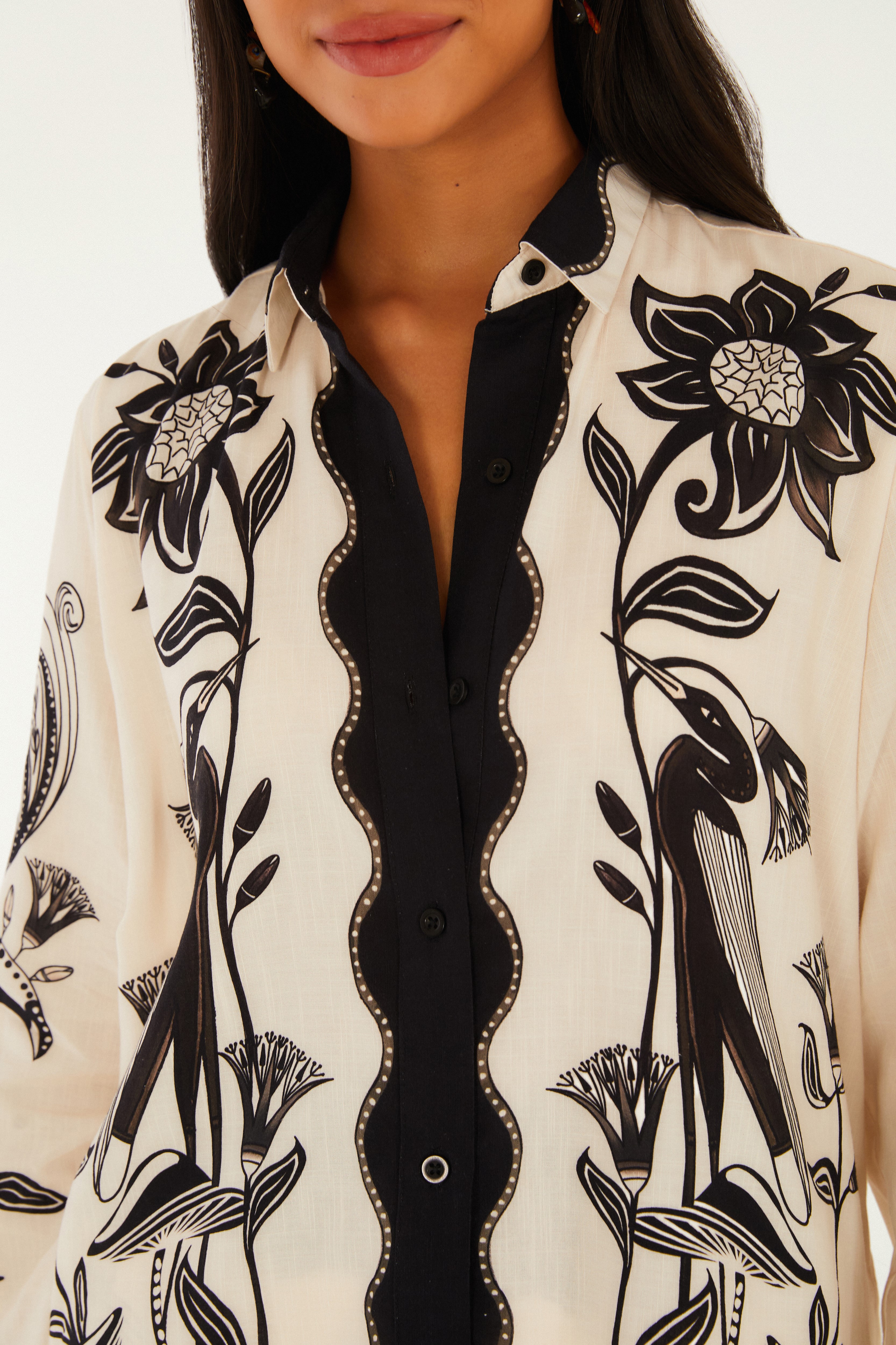 Camisa Manga Longa Patch Tropical