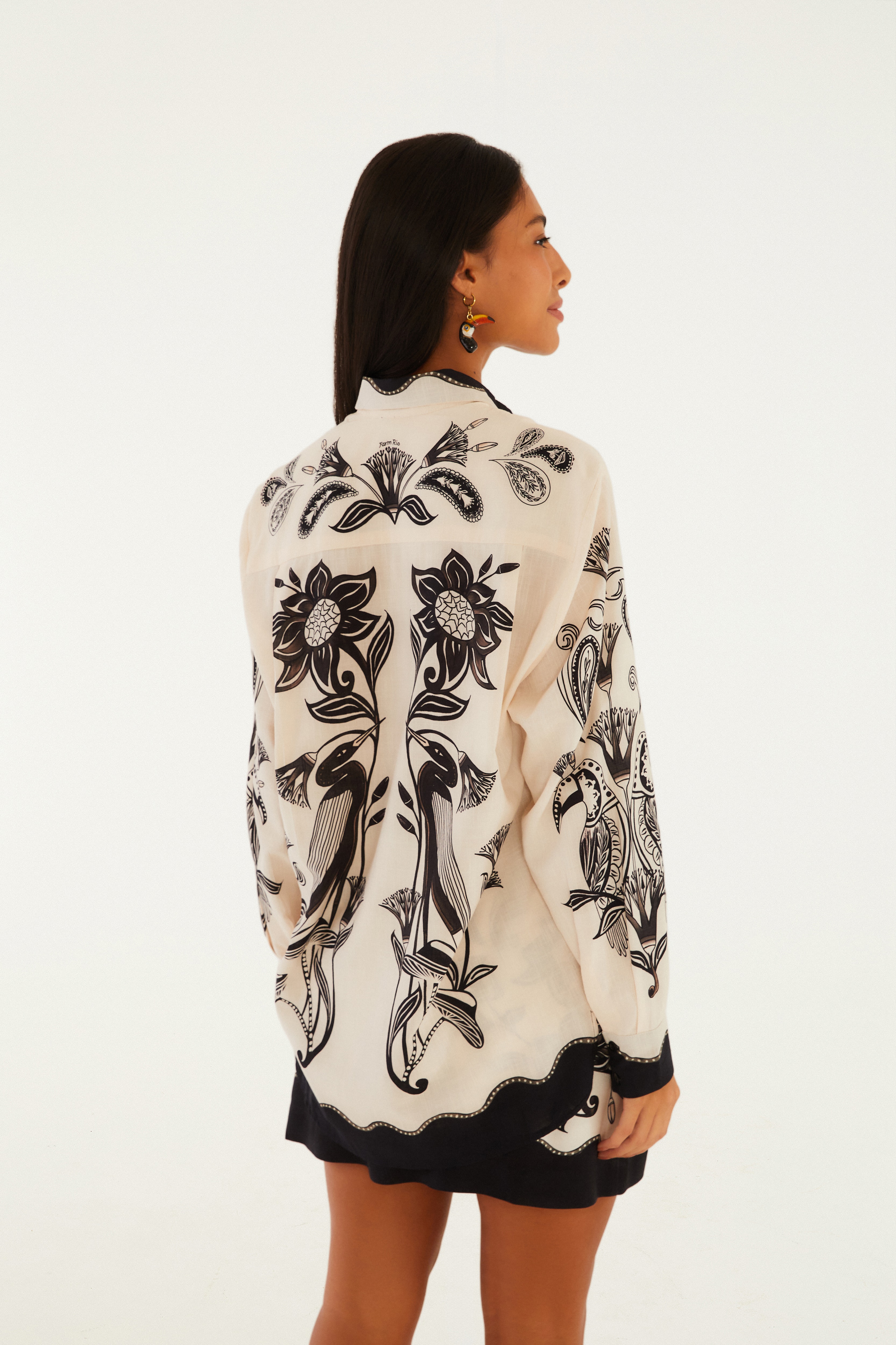 Camisa Manga Longa Patch Tropical