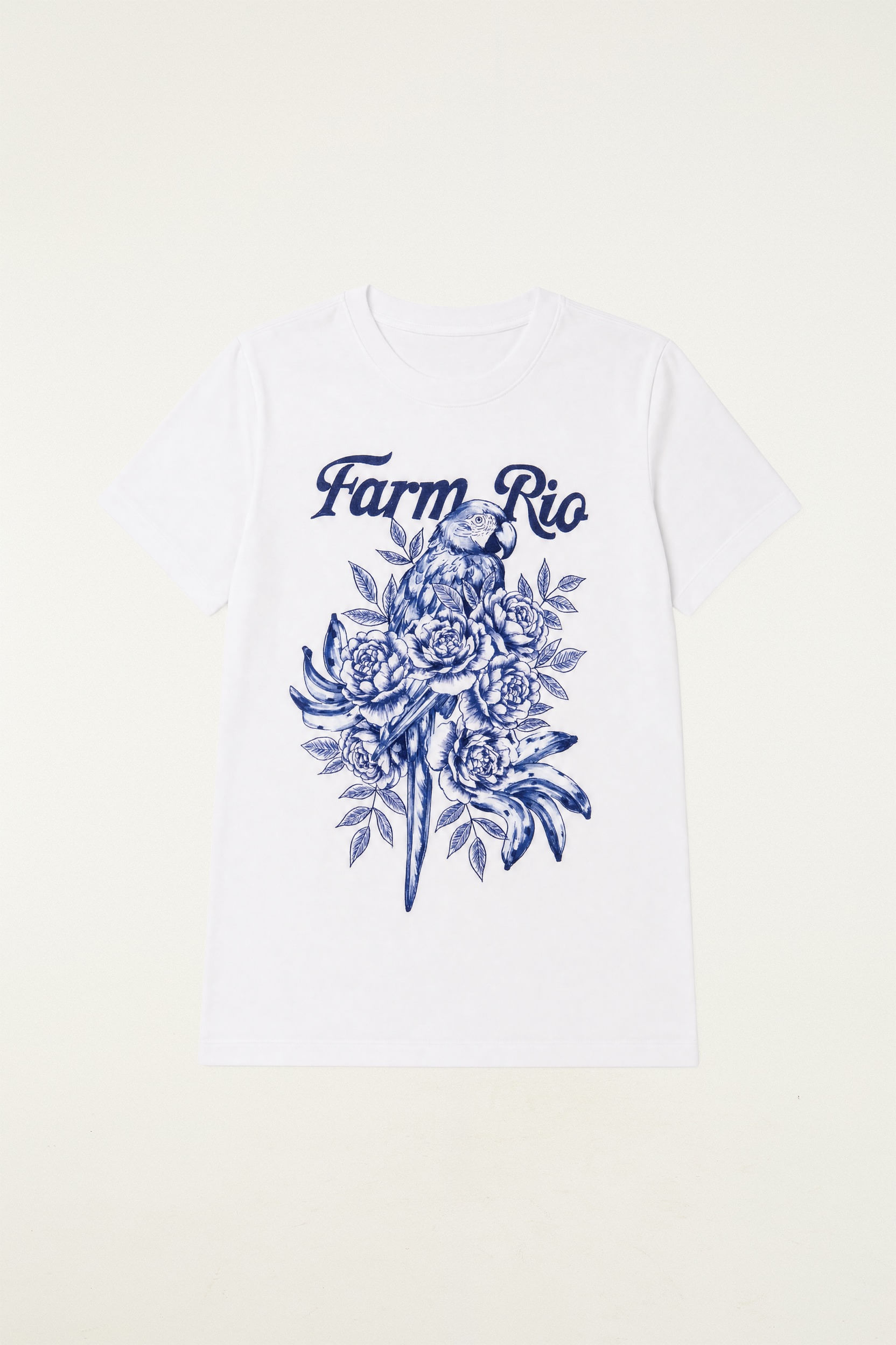T-Shirt Fit Arara Em Flores