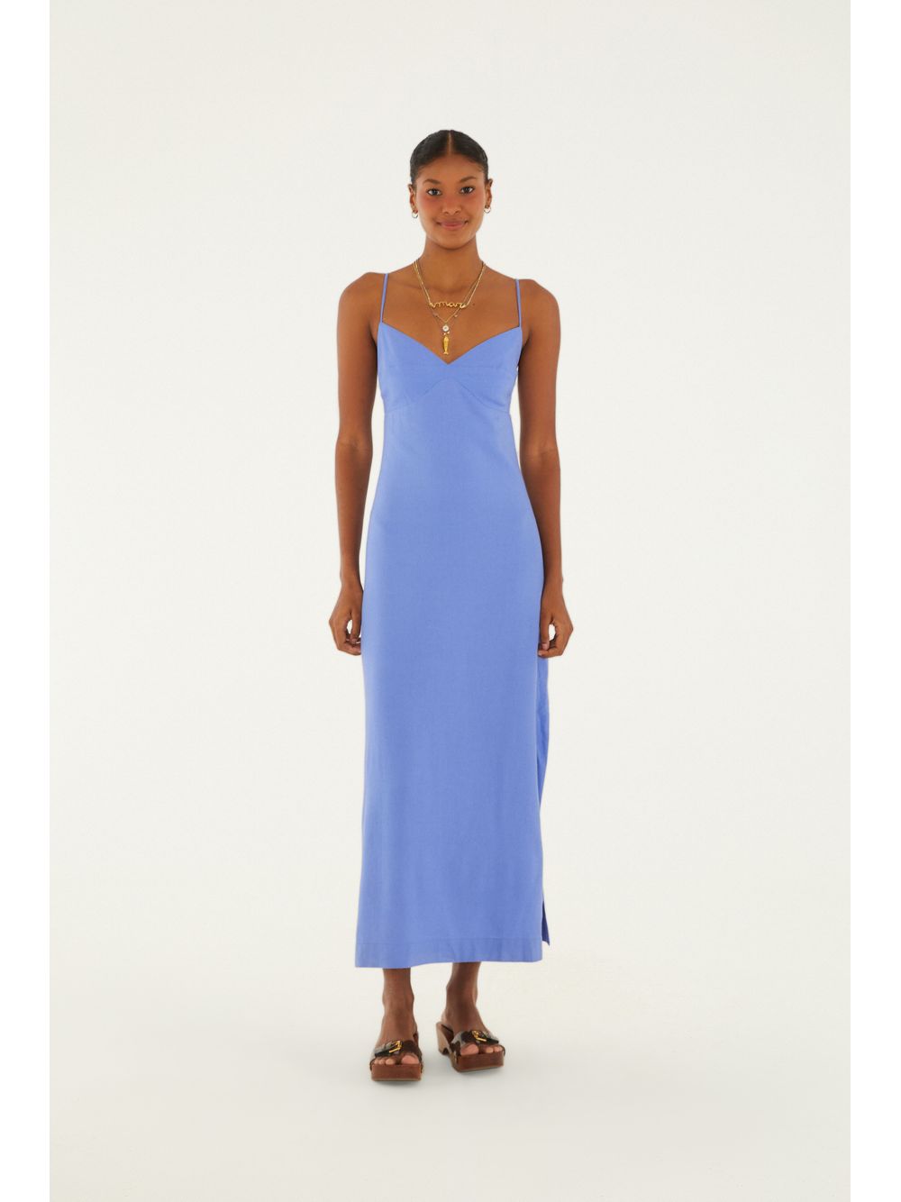Farm — Vestido Reto Midi