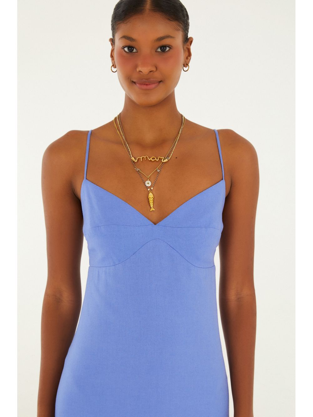 Farm — Vestido Reto Midi