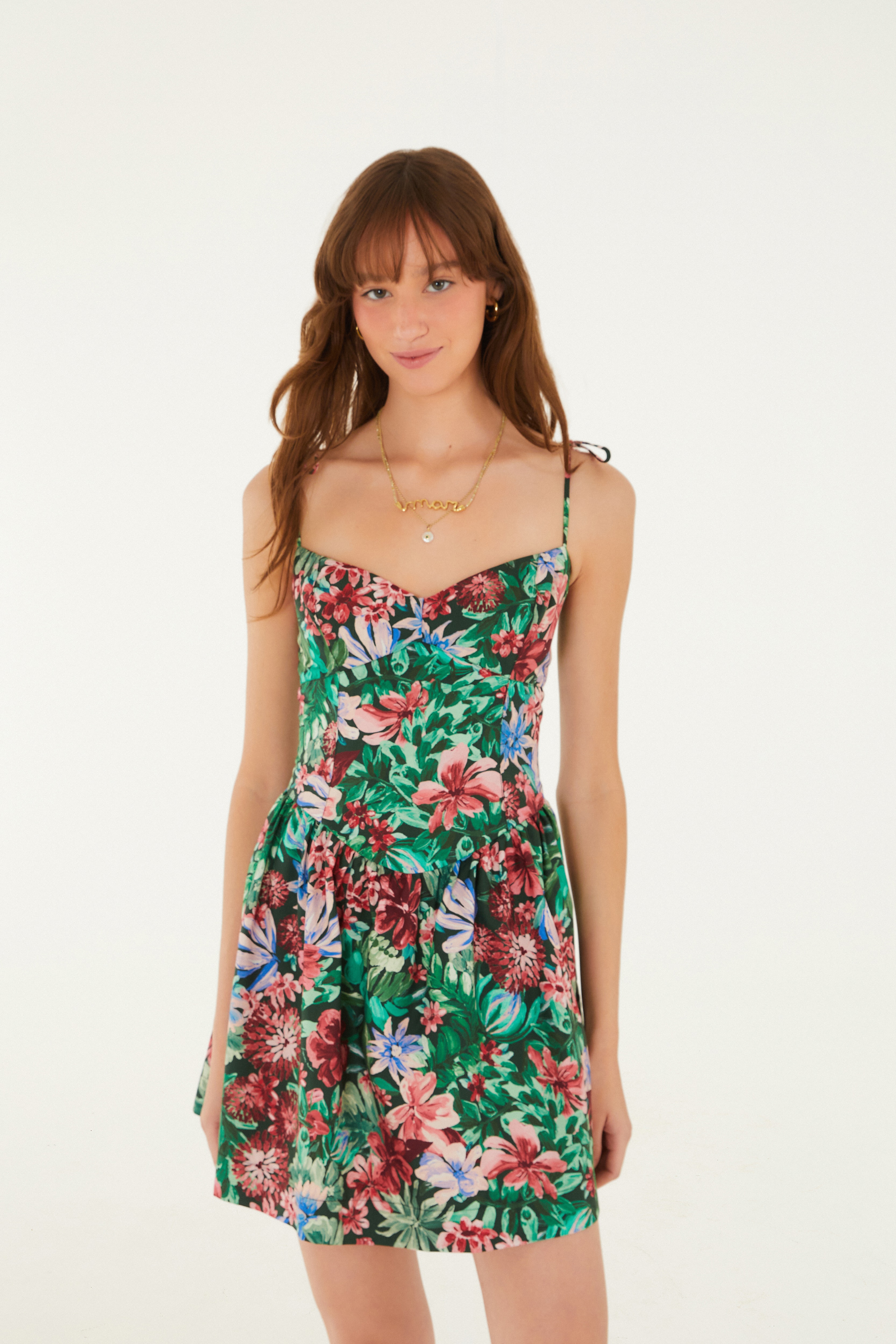Vestido Curto Estampado Florabela