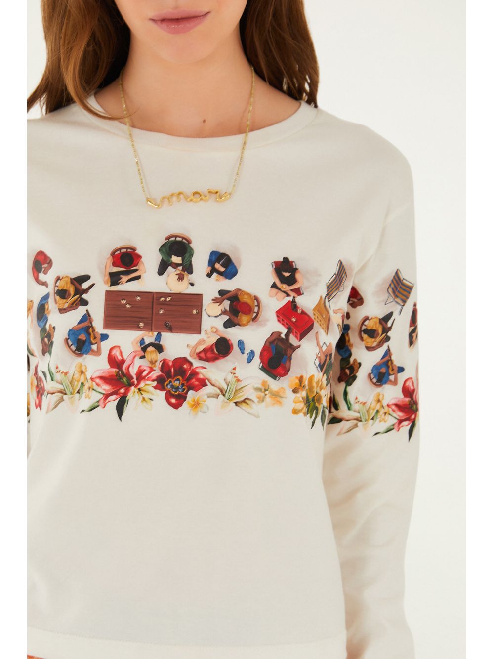 Farm — Blusa Manga Longa Rua Do Samba