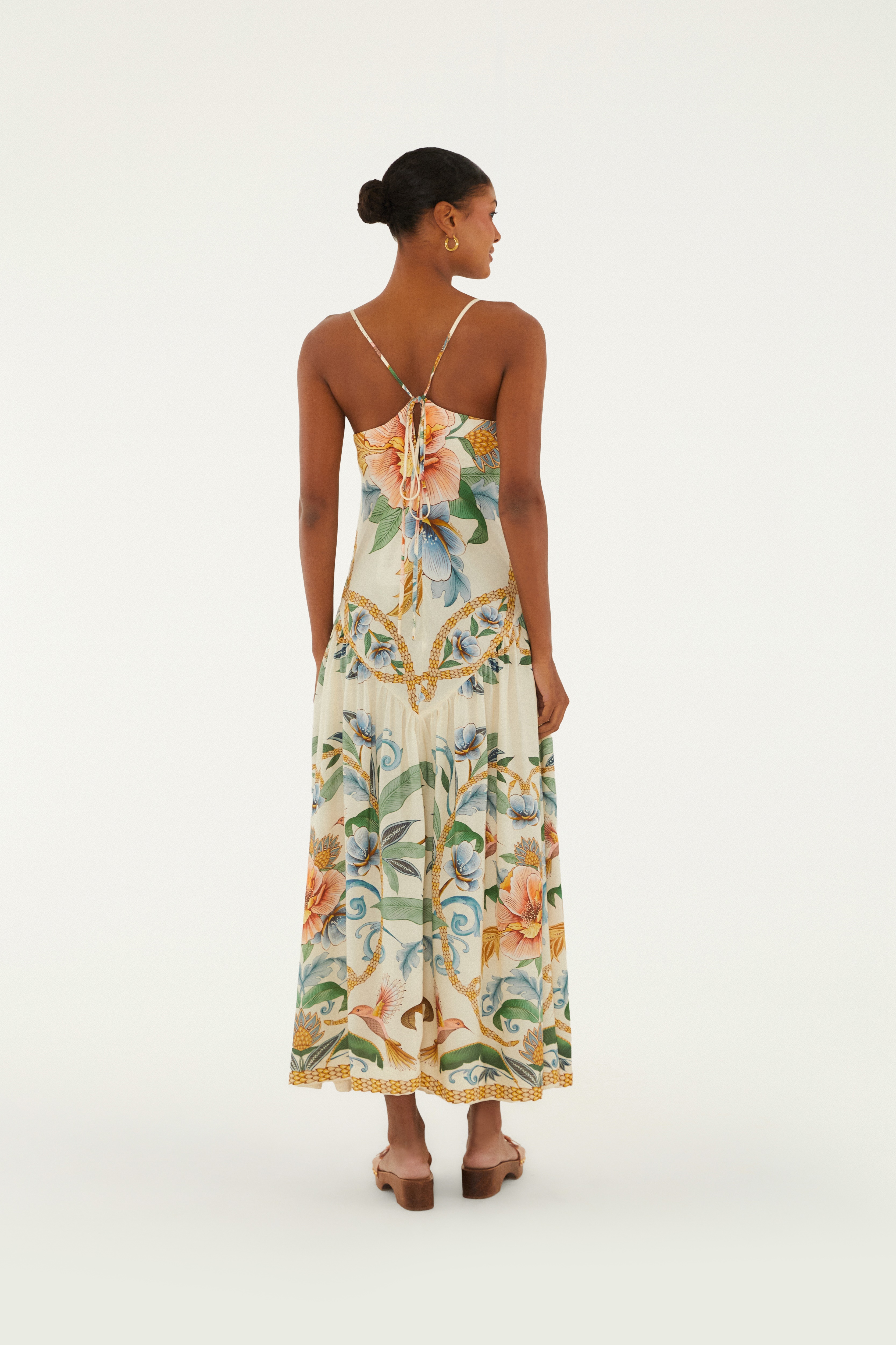 Vestido Cropped Estampado Jardim Real