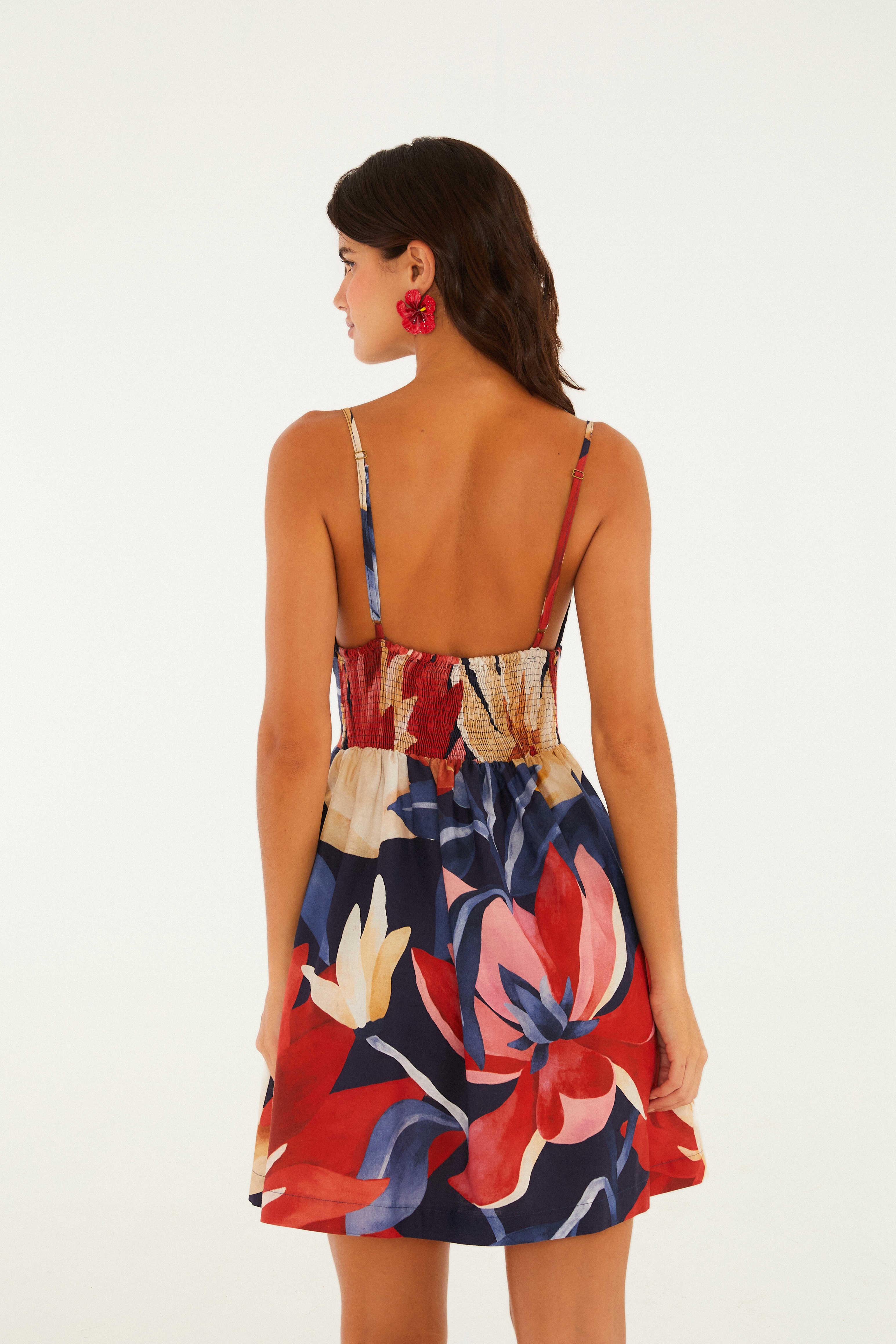 Vestido Curto Estampado Chita Pintada