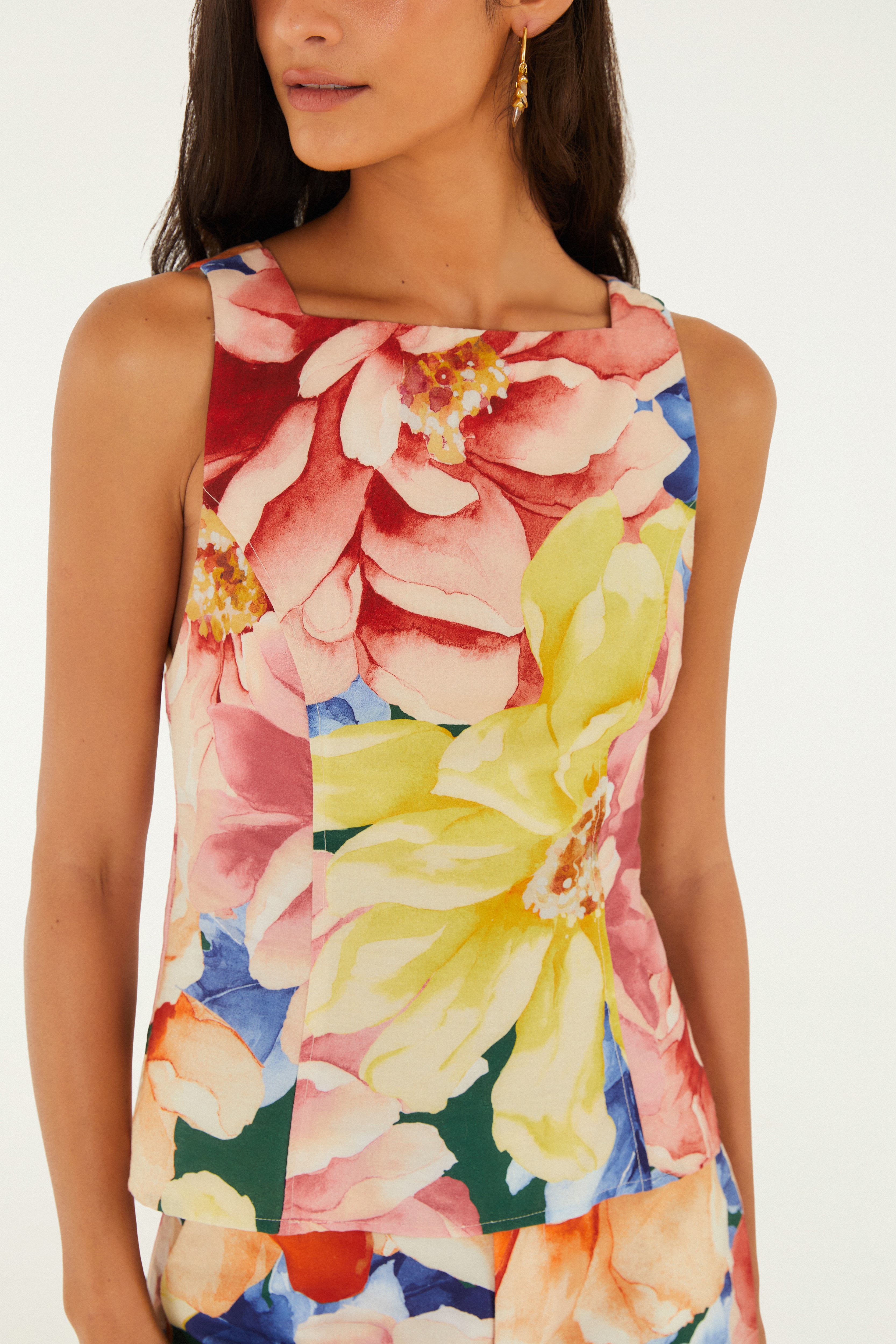 Blusa Estampada Floral Doce