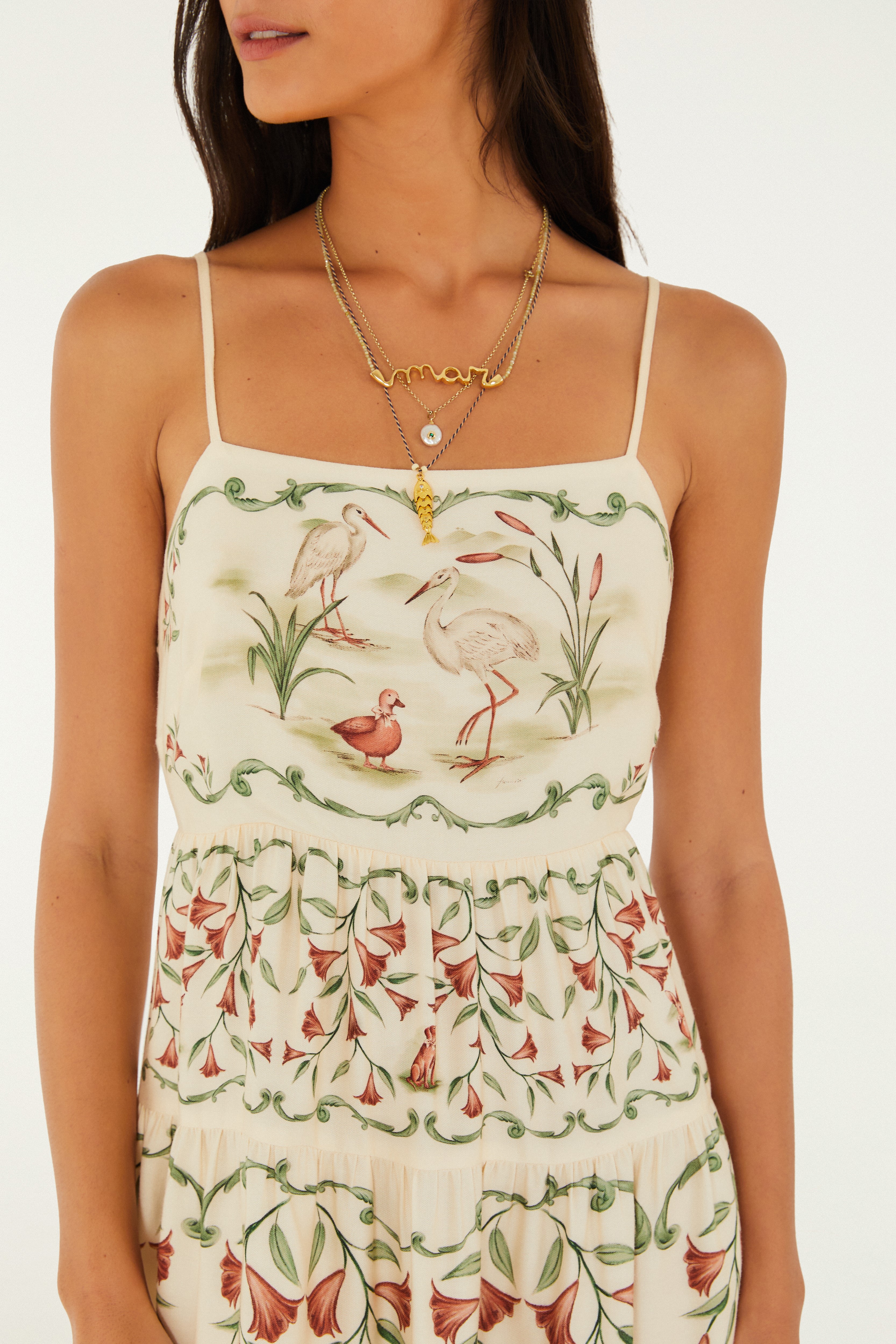 Vestido Curto Estampado Doce Encanto
