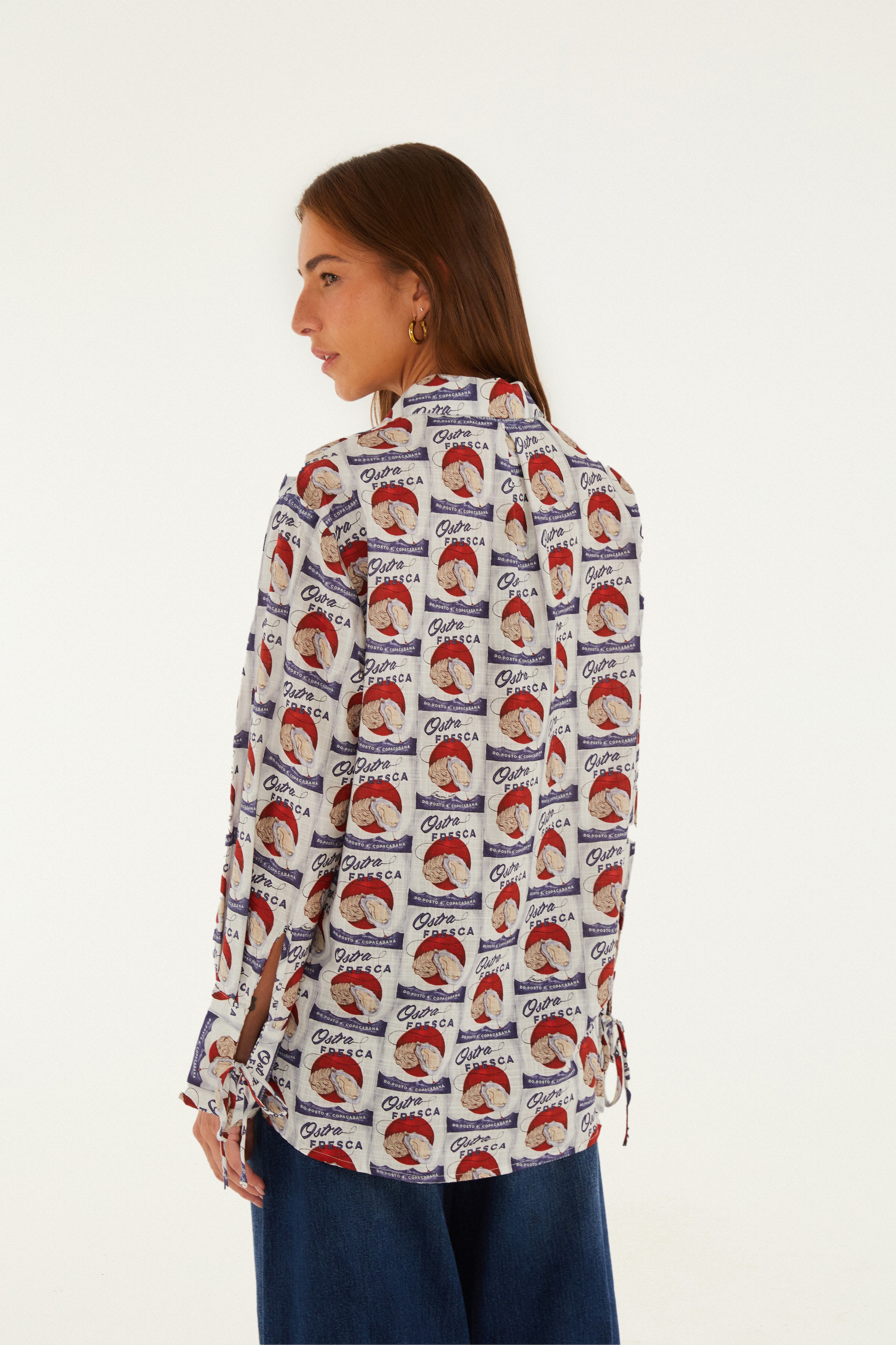 Camisa Estampada Ostra Fresca