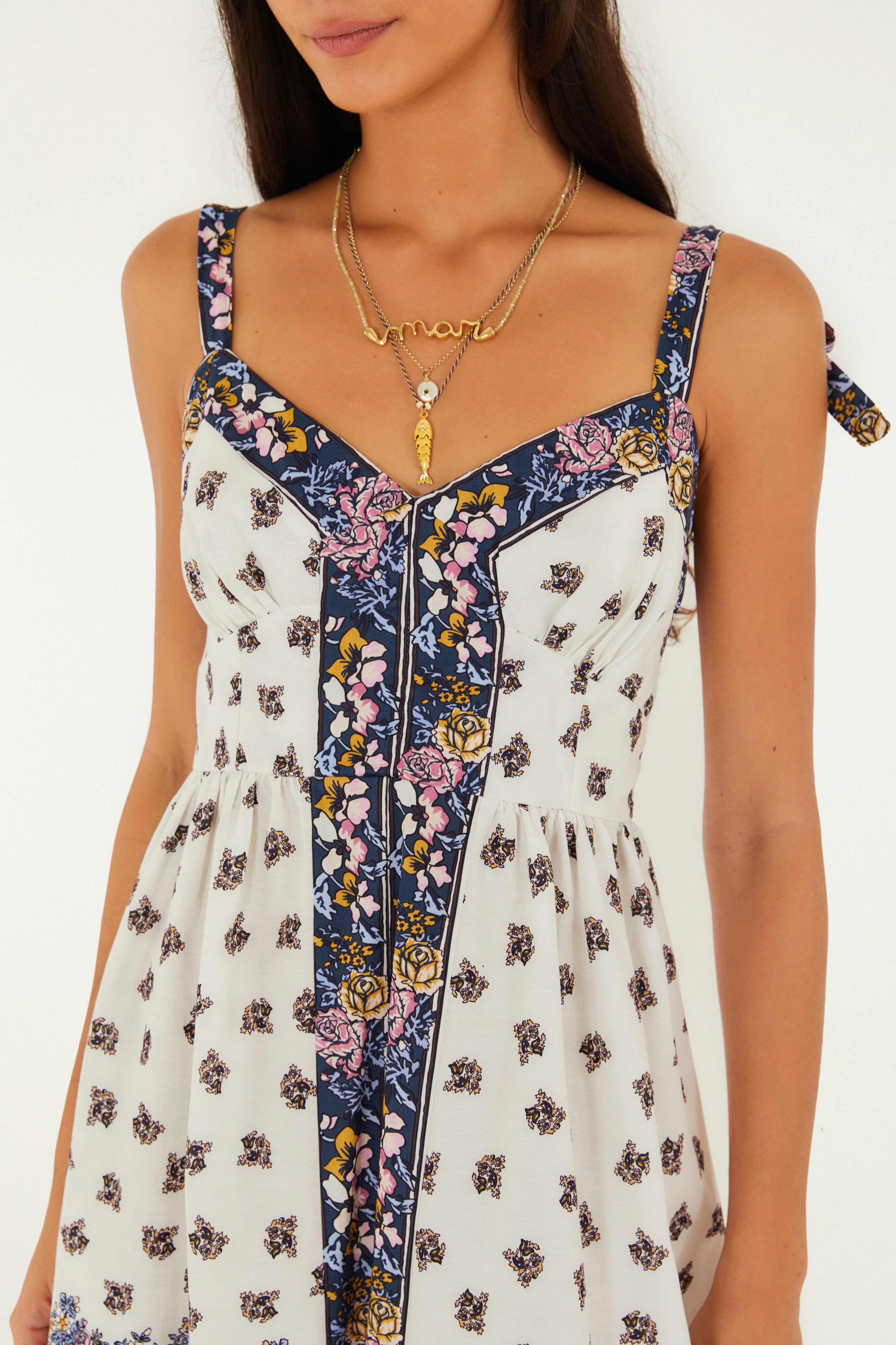 Vestido Curto Estampado Rosa Rio