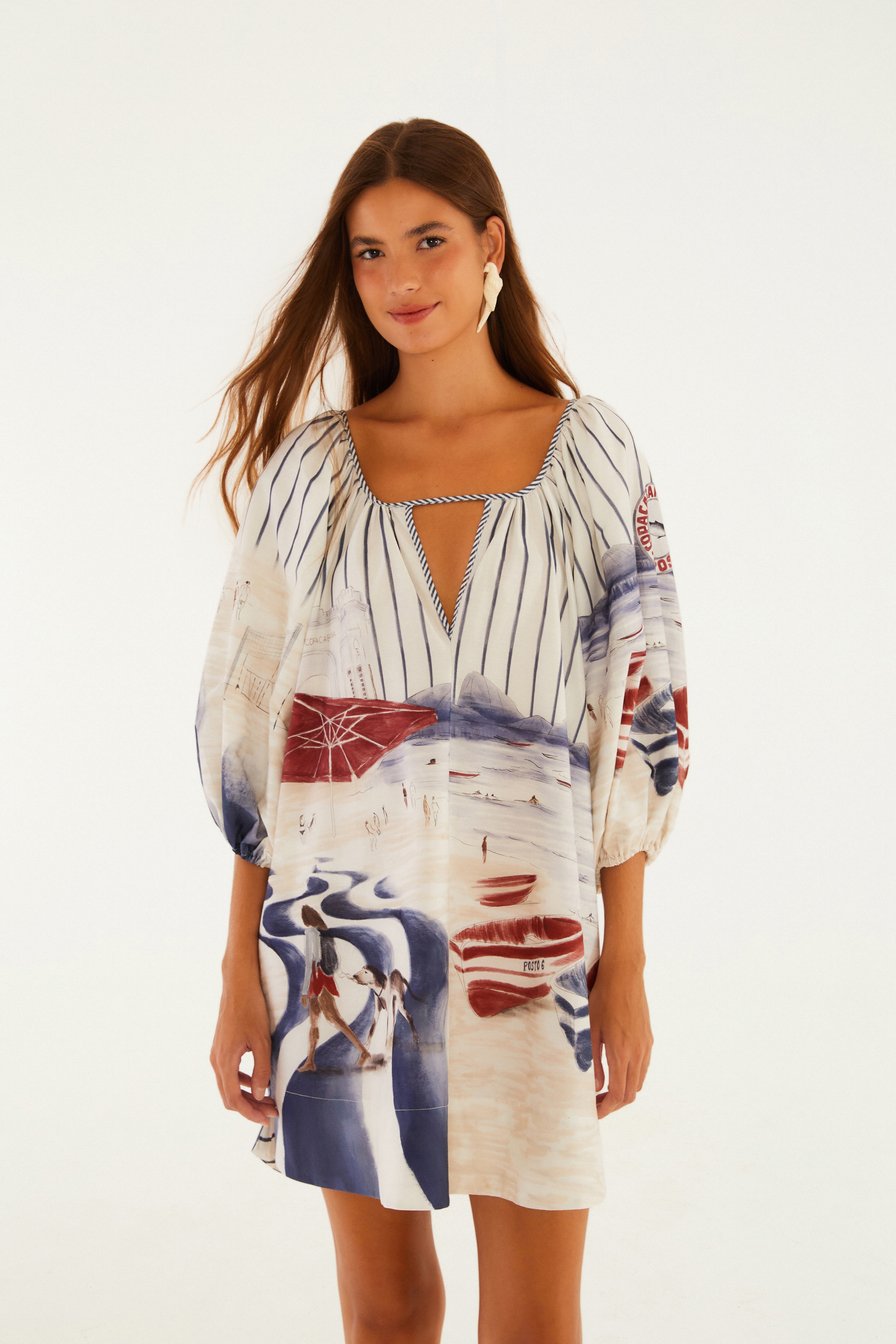 Vestido Curto Estampado Posto 6