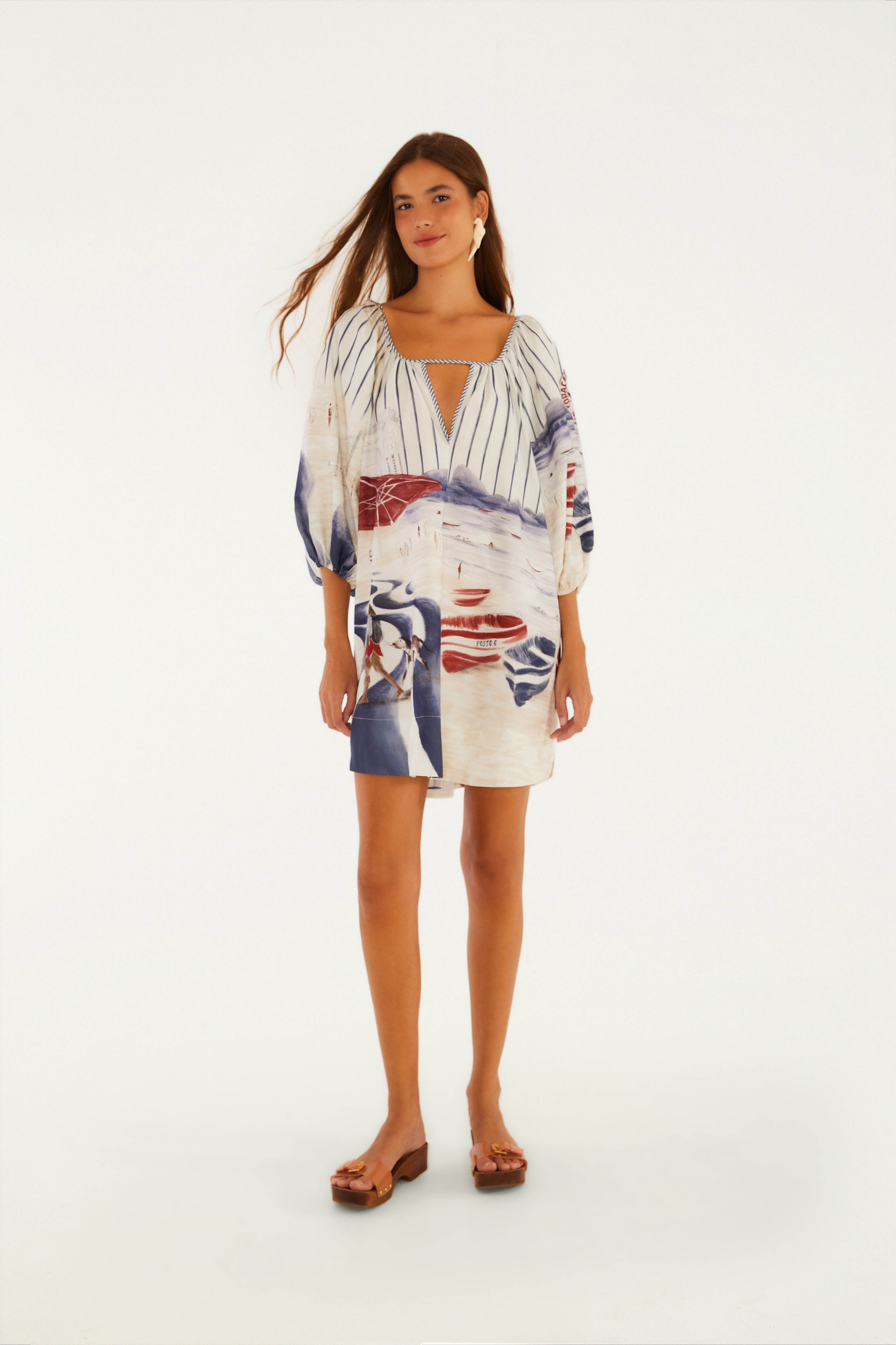 Vestido Curto Estampado Posto 6