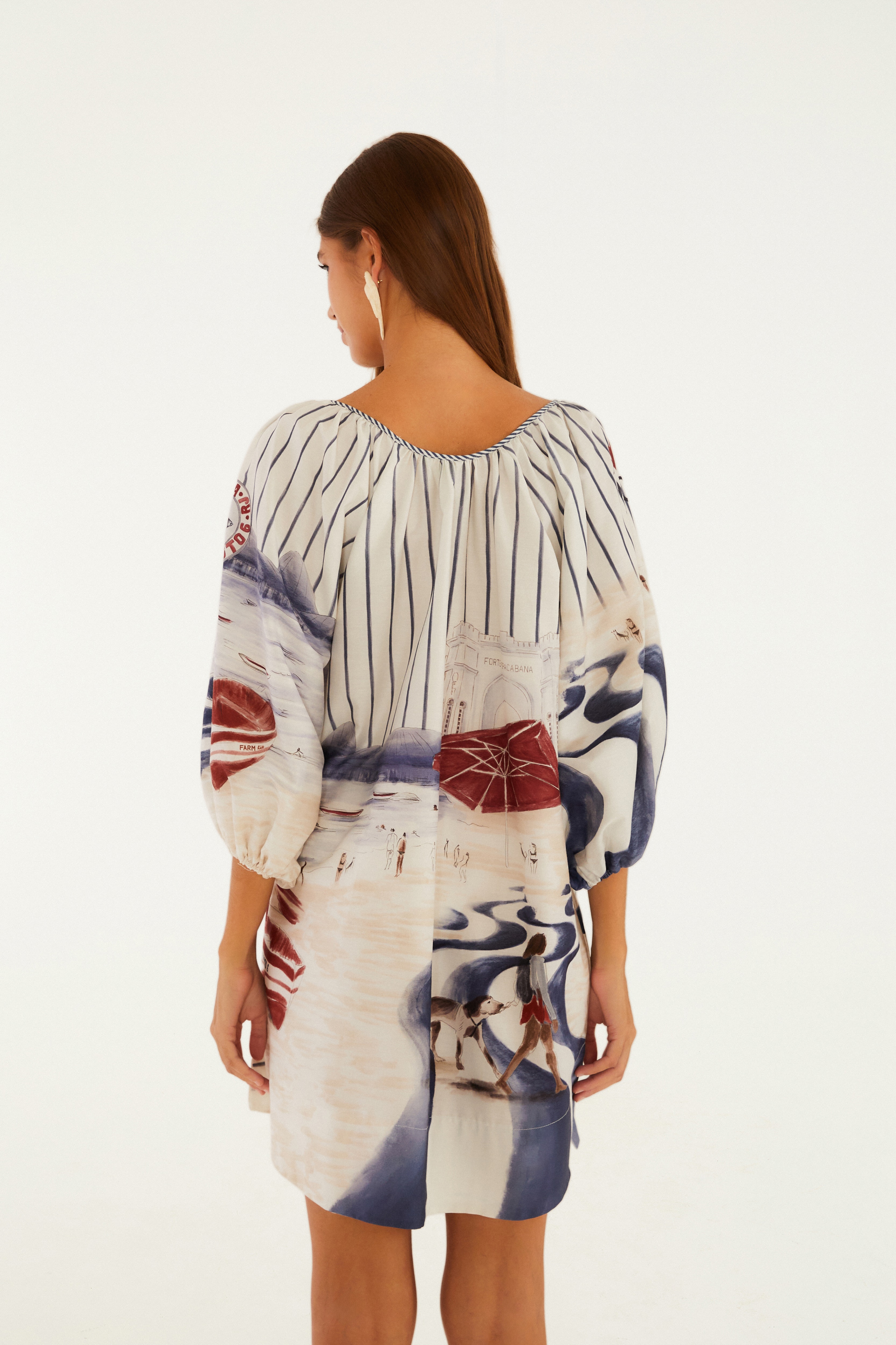 Vestido Curto Estampado Posto 6