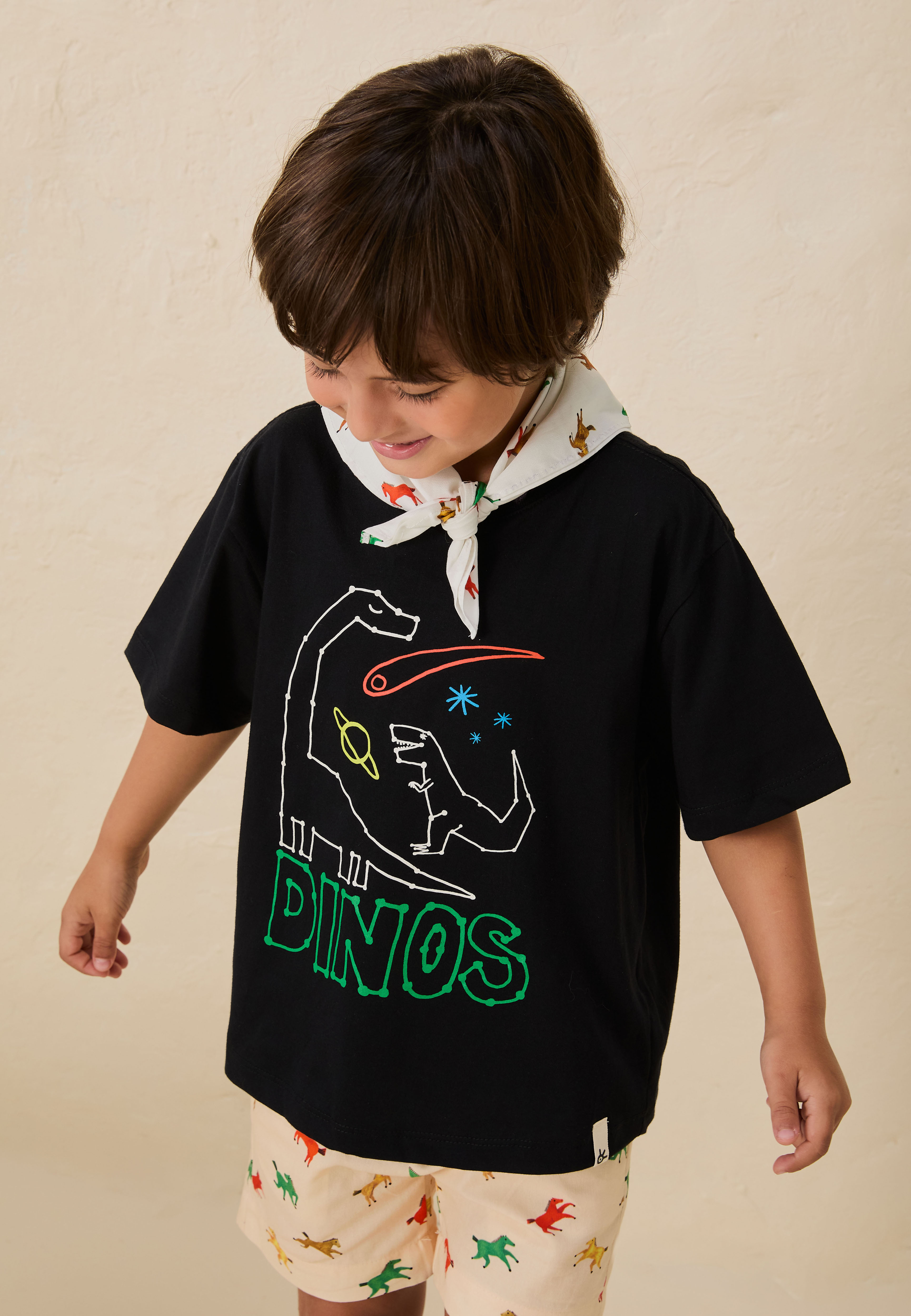 Camiseta Silk Noite Do Dino