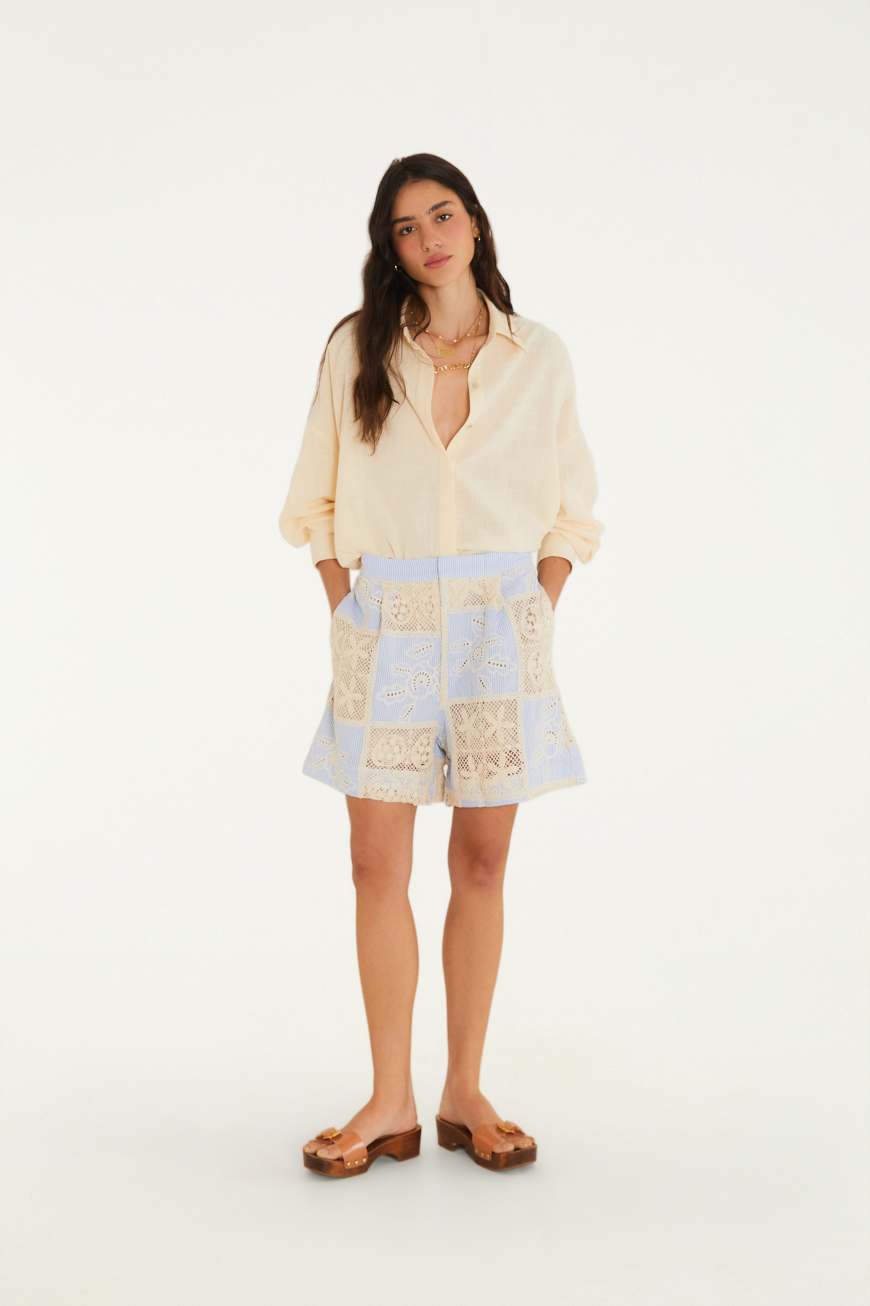 Bermuda Patch Listra Bordada