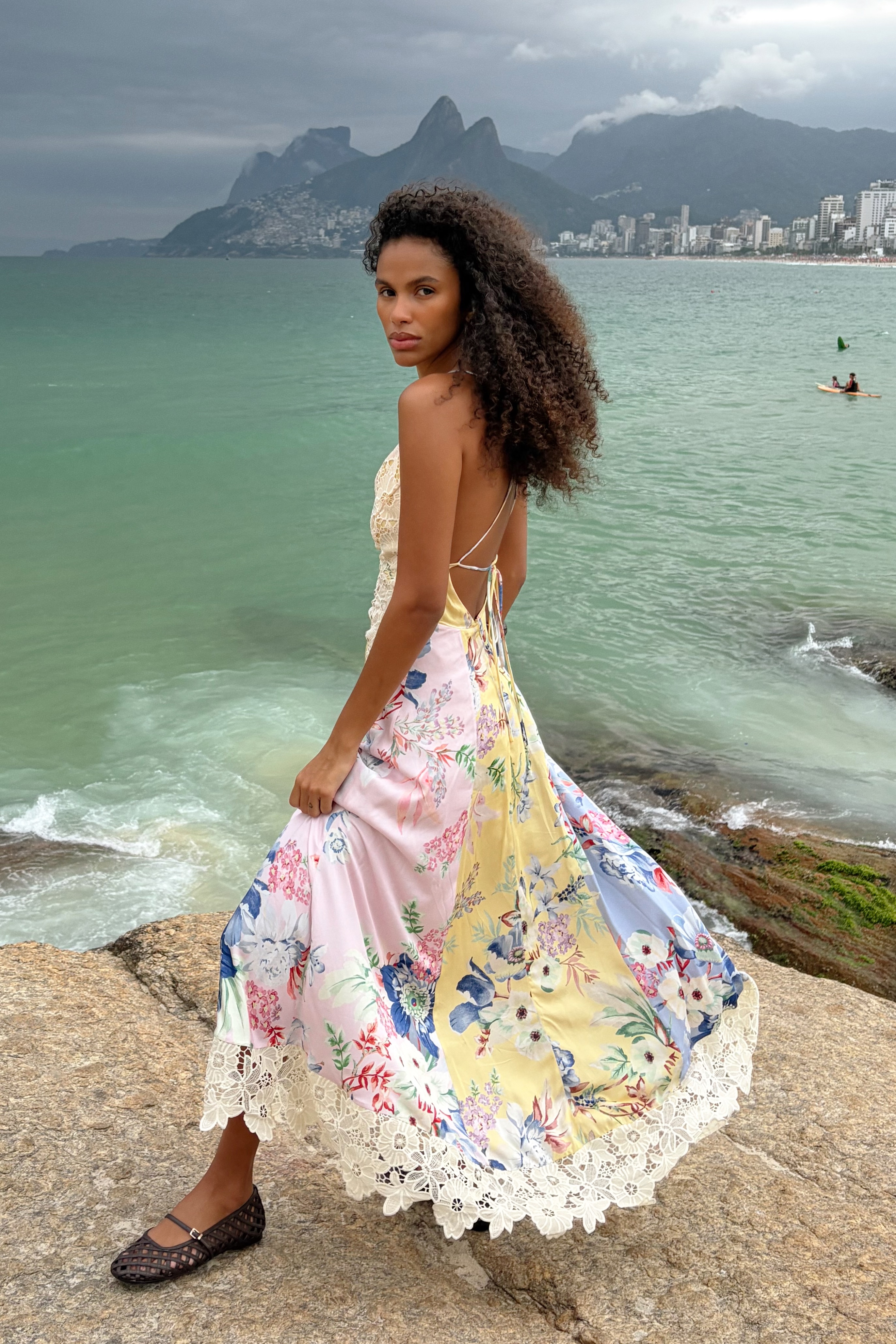 Vestido Artesanal Renda Floral Leni