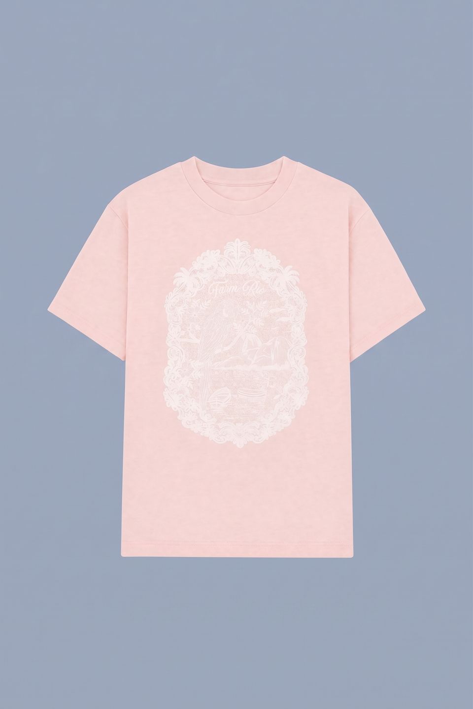 T-Shirt Media Rio de Renda Rosa