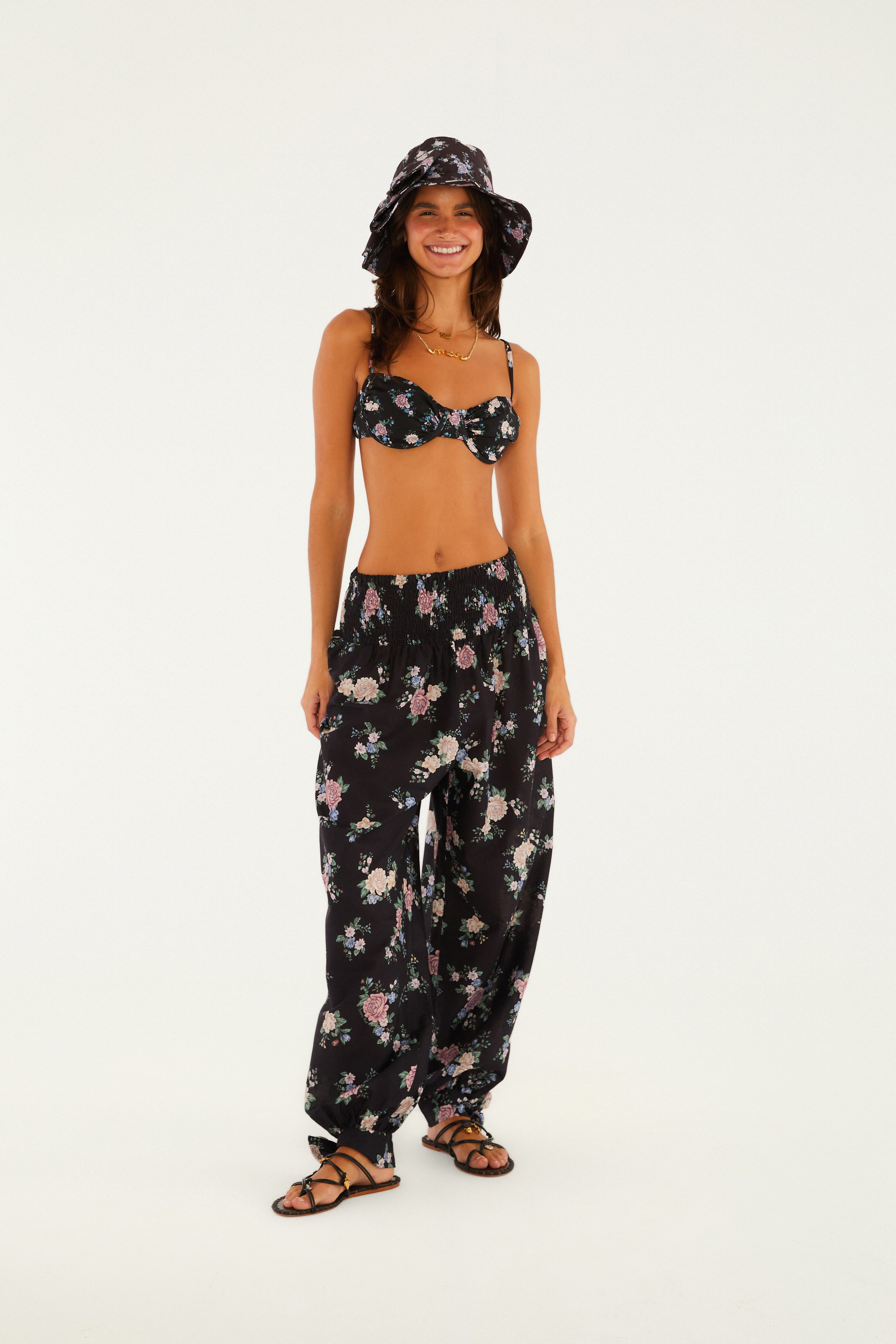 Calça Estampada Floral Romance