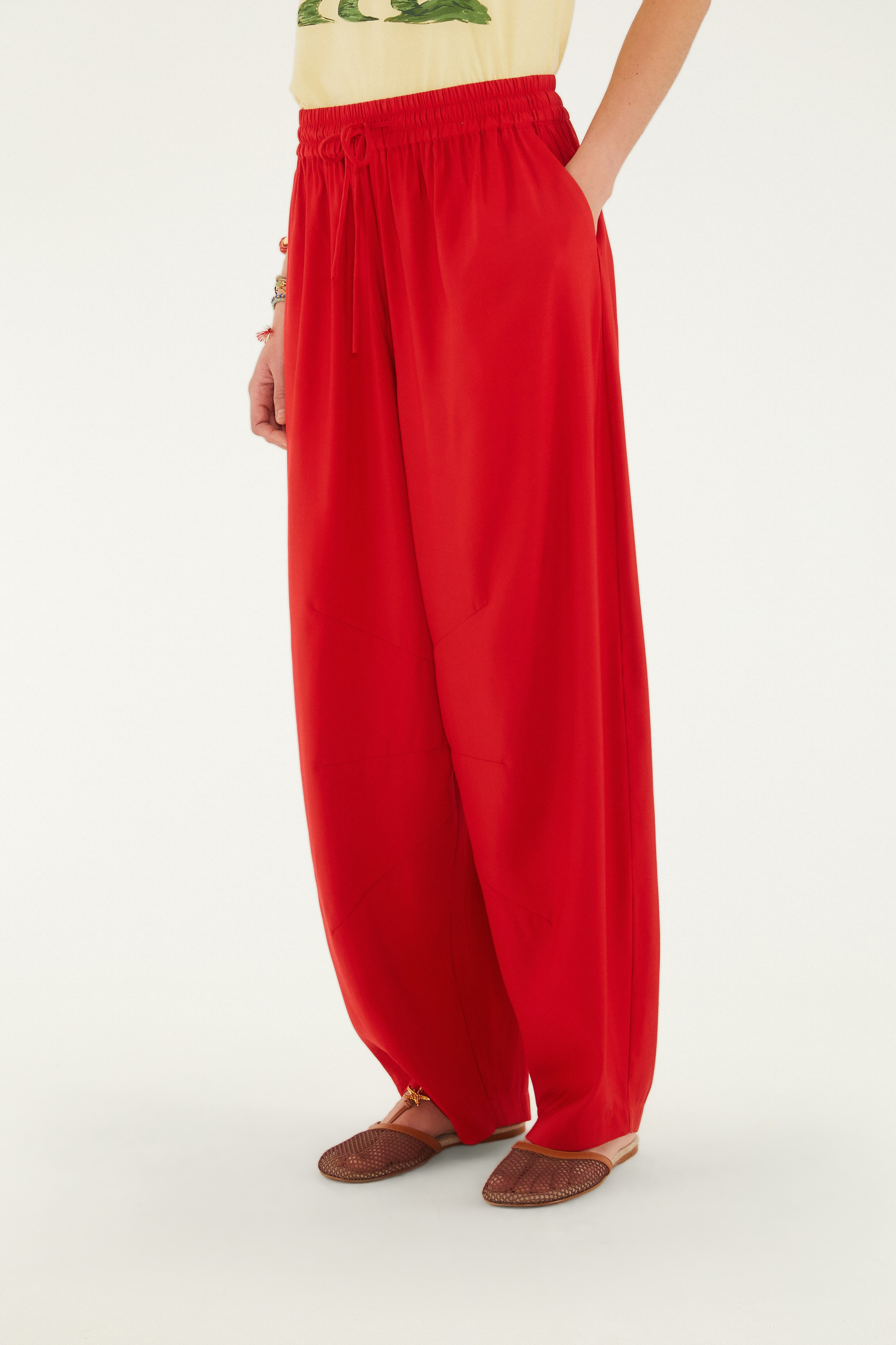 Calça Cós Elástico Amarração