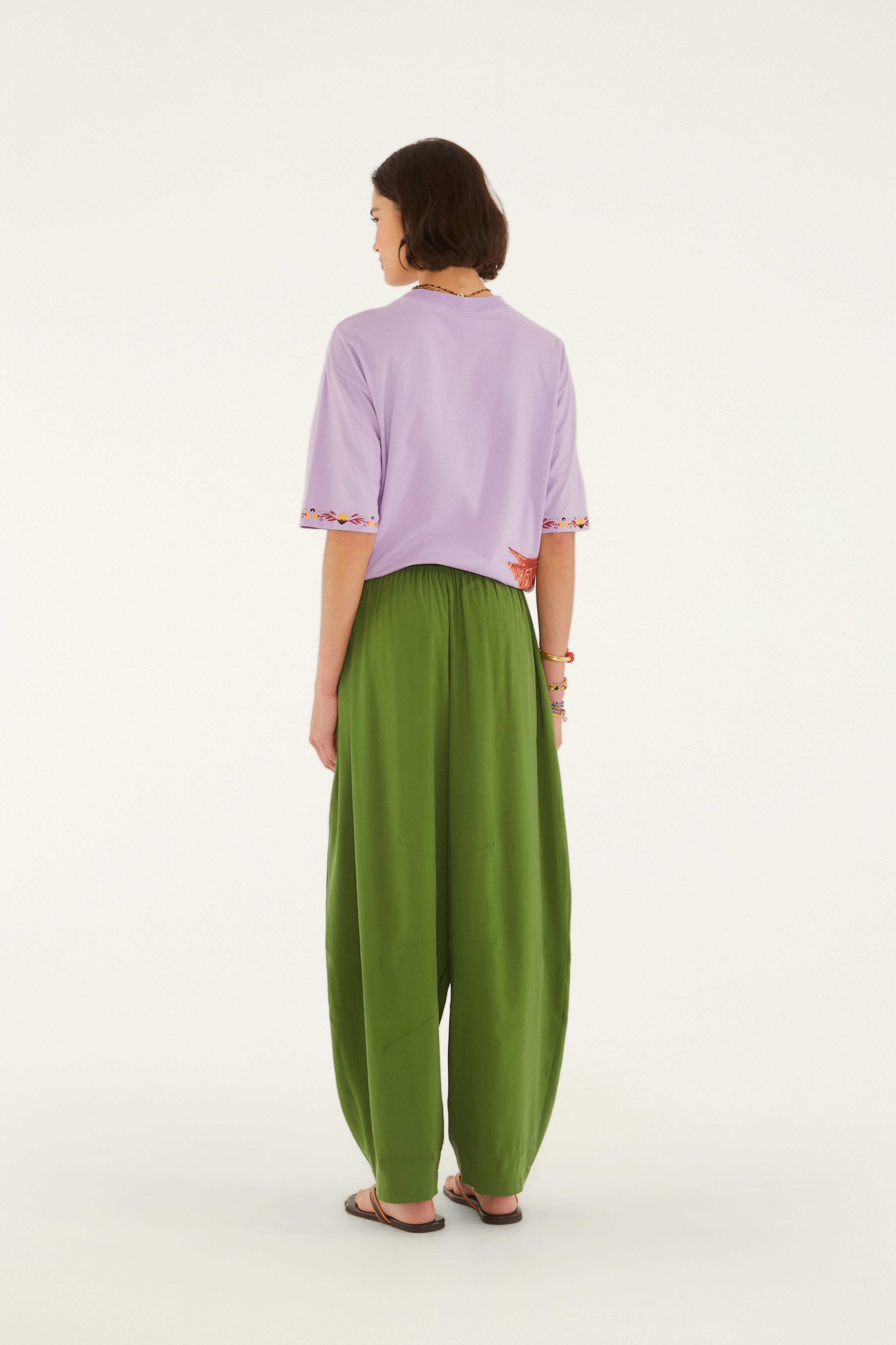 Calça Cós Elástico Amarração