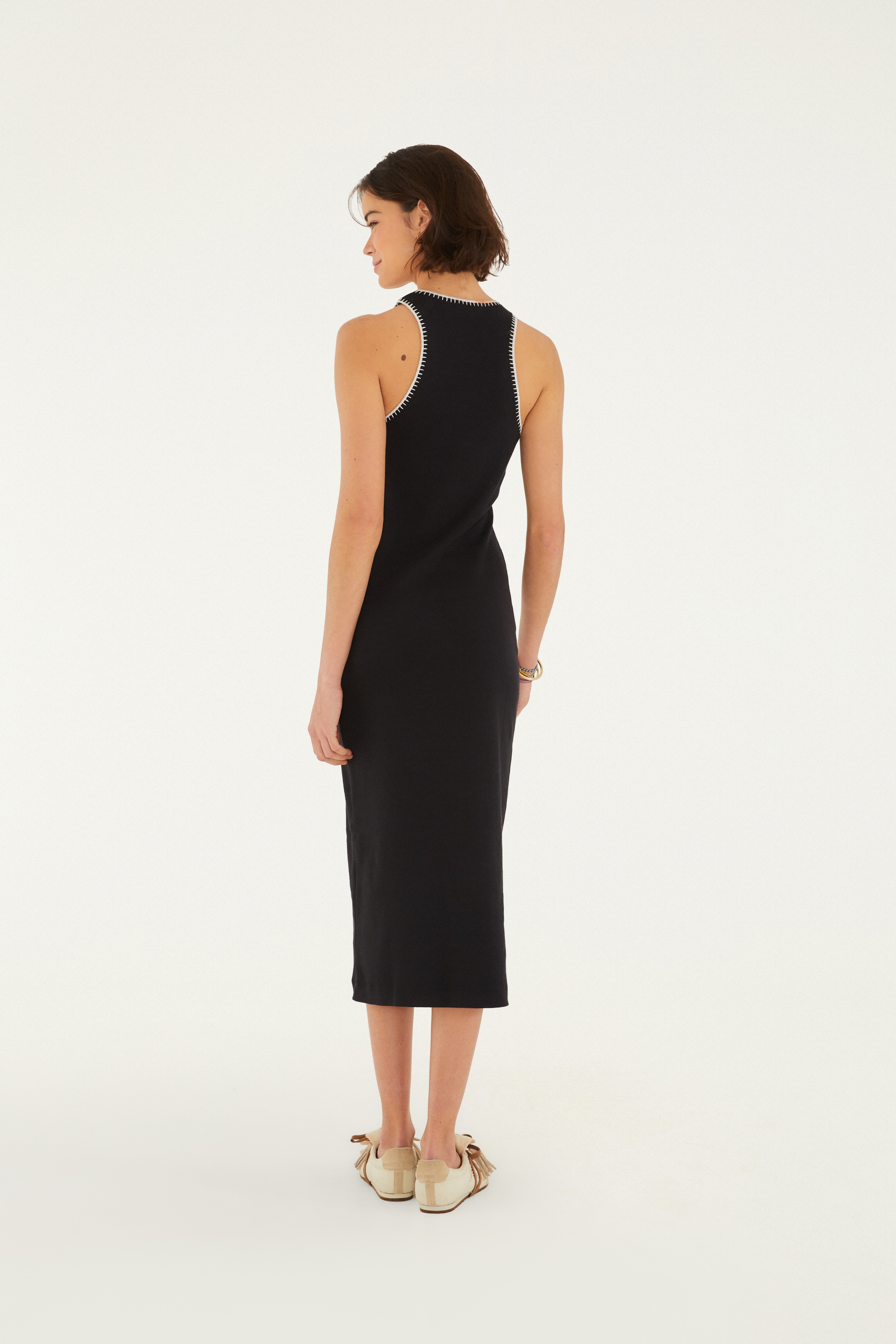 Vestido Cropped Bordado Richelieu