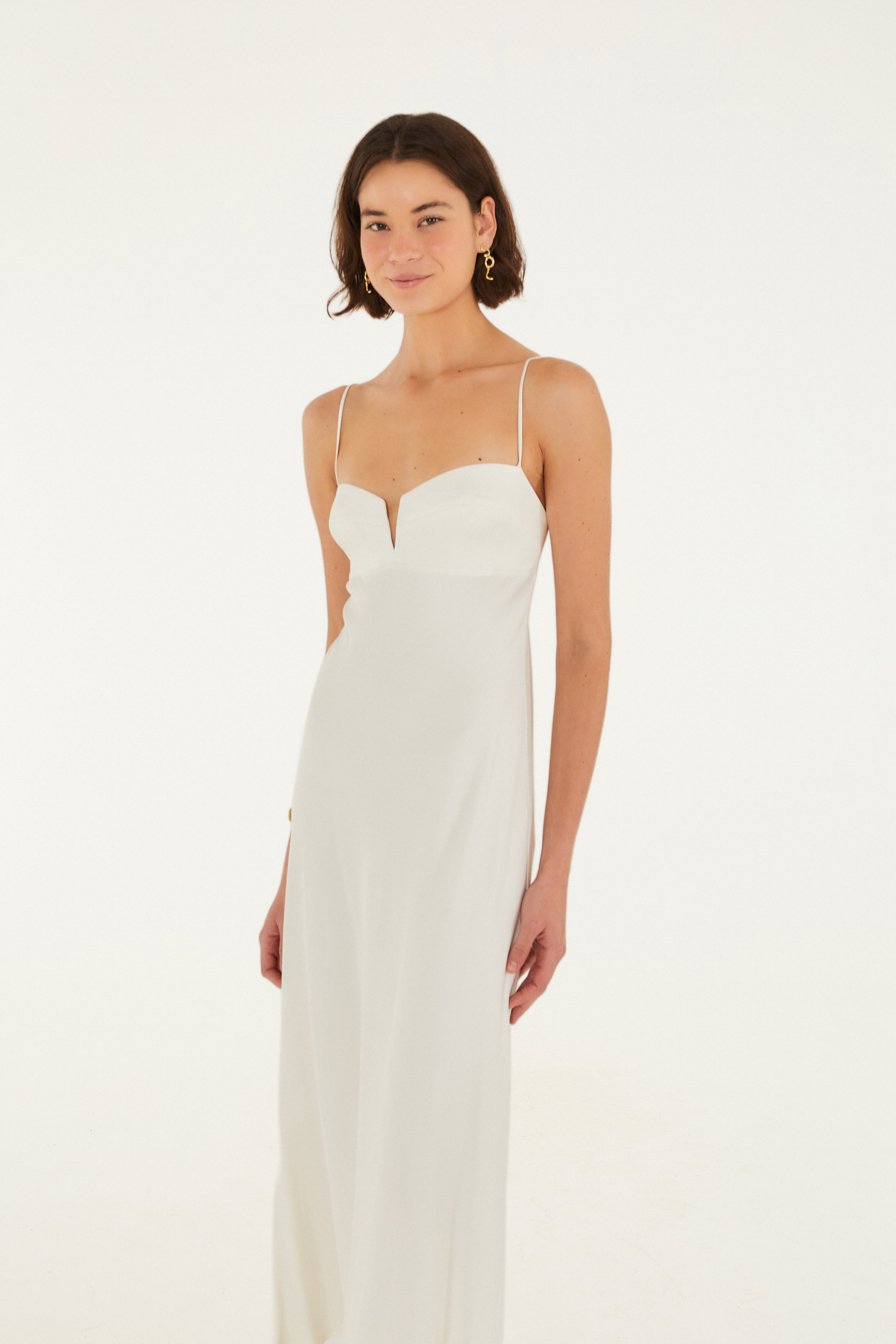 Vestido Alcinhas Cetim