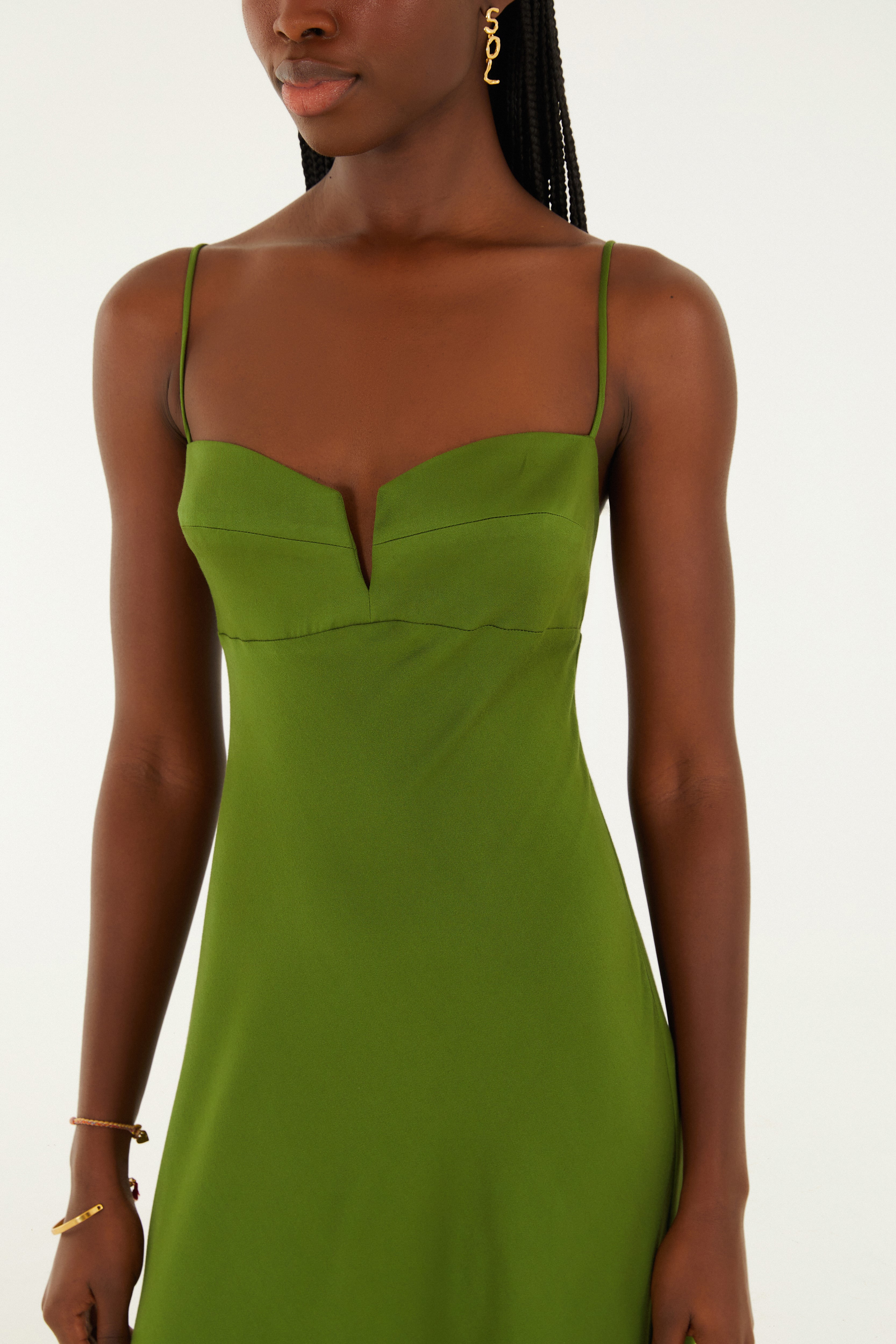 Vestido Alcinhas Cetim