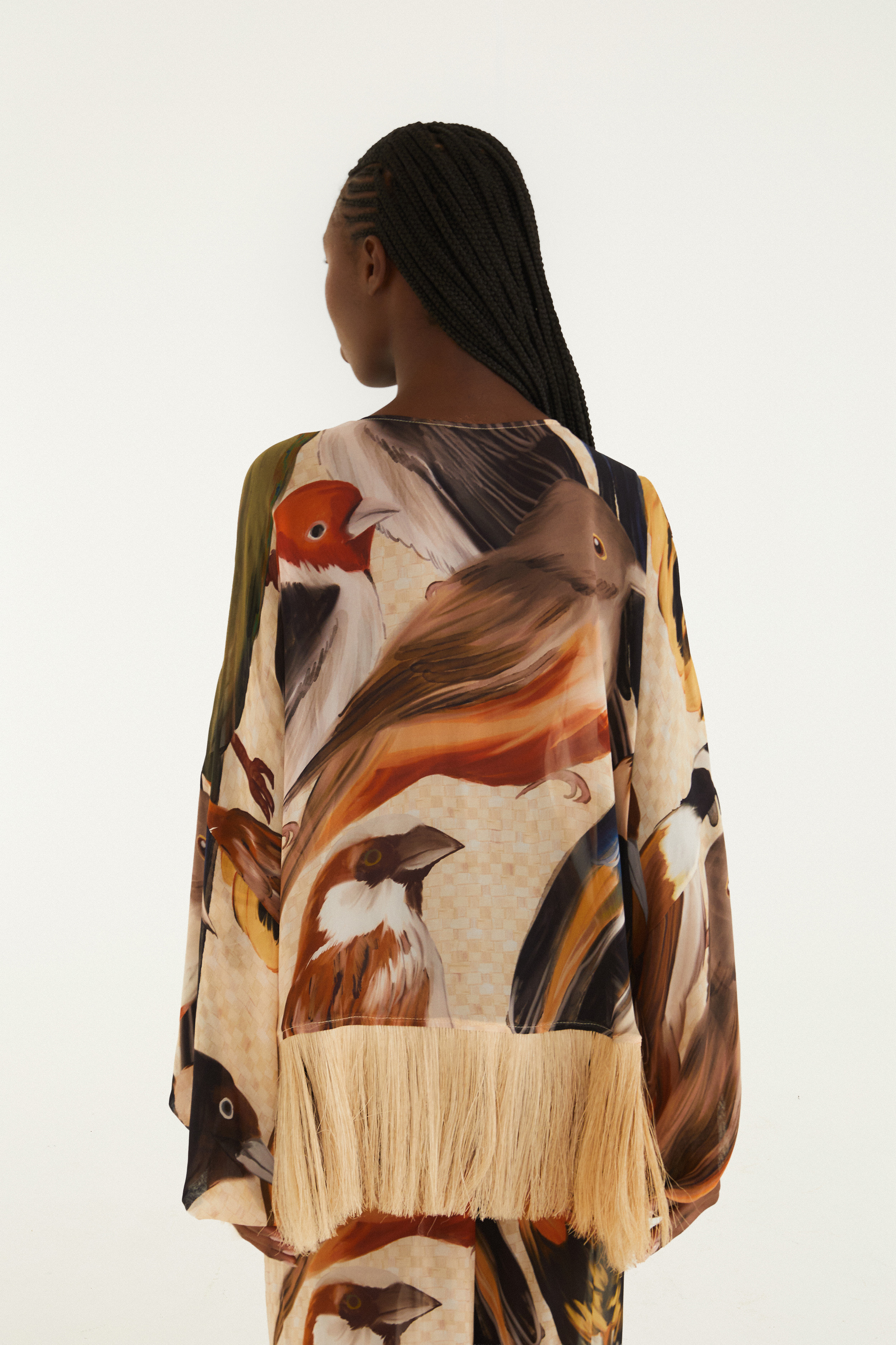 Kimono Palha Estampado