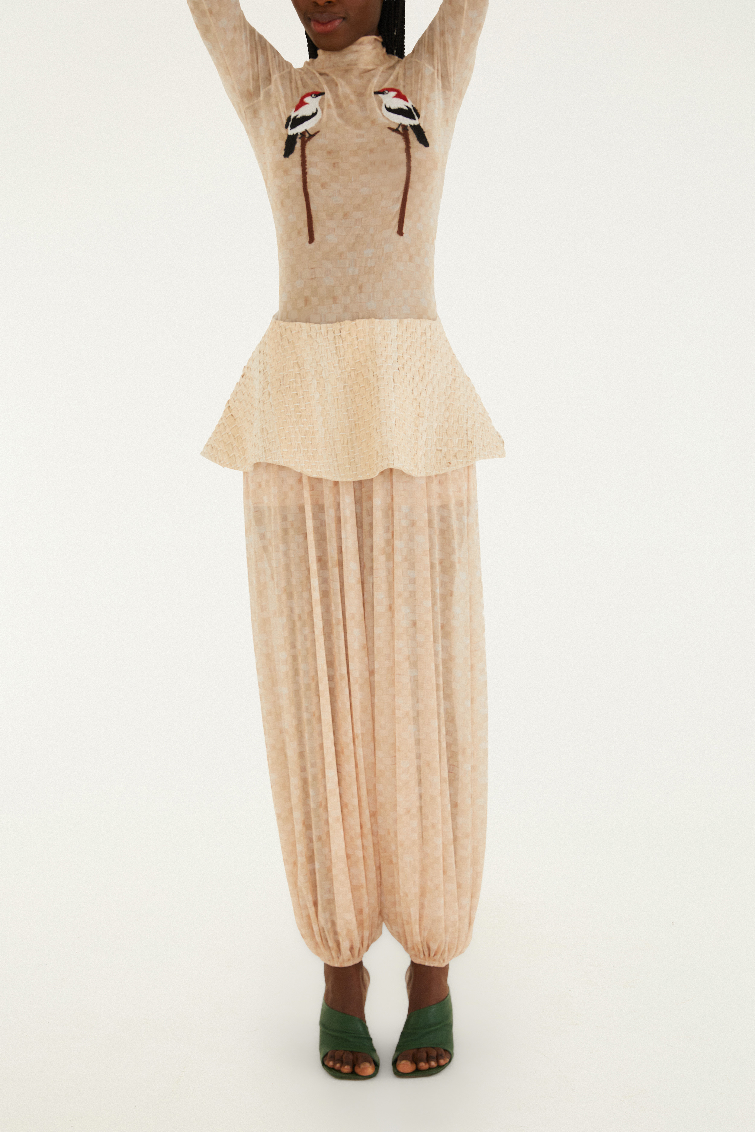 Saia Peplum Palha