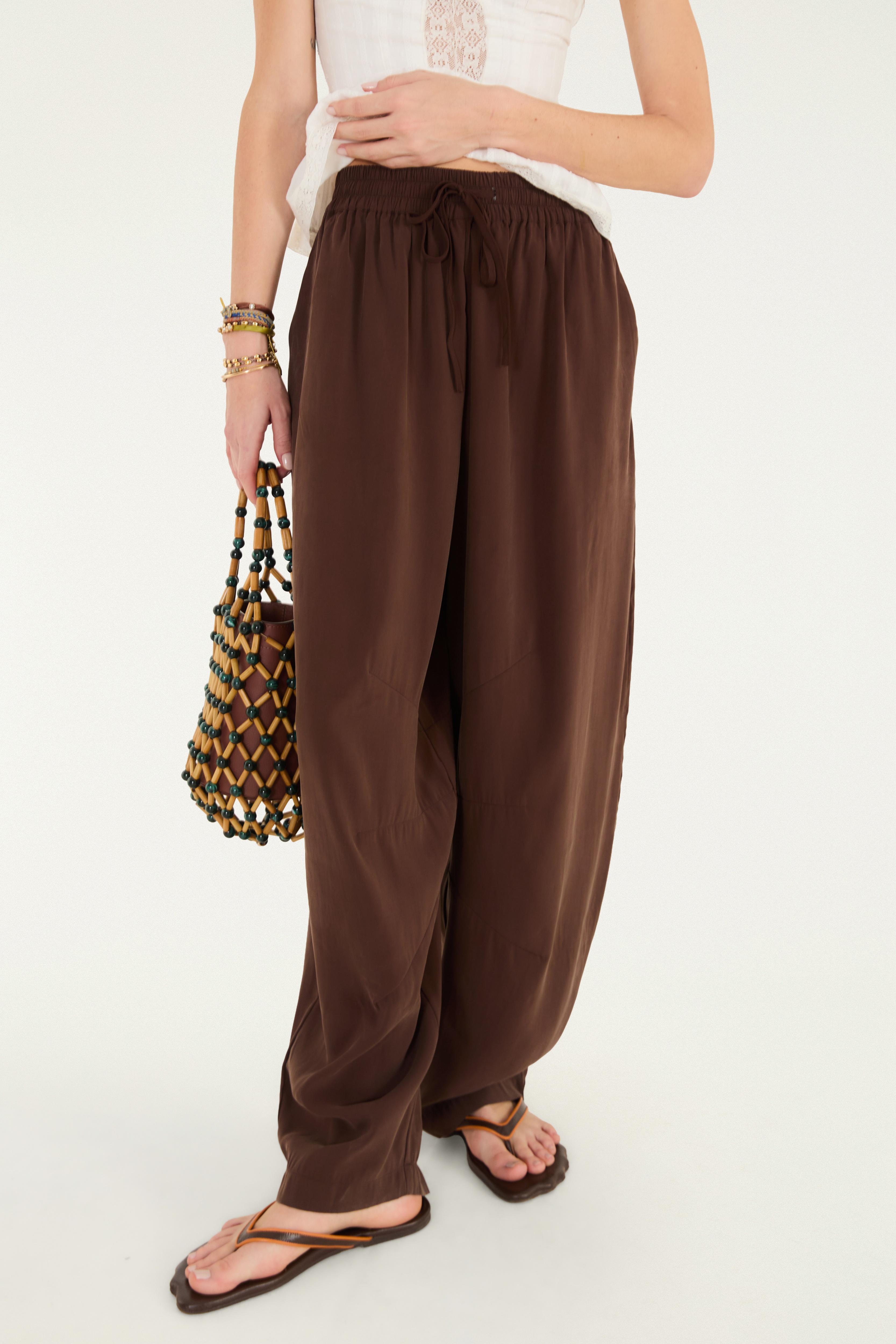 Calça Cós Elástico Amarração