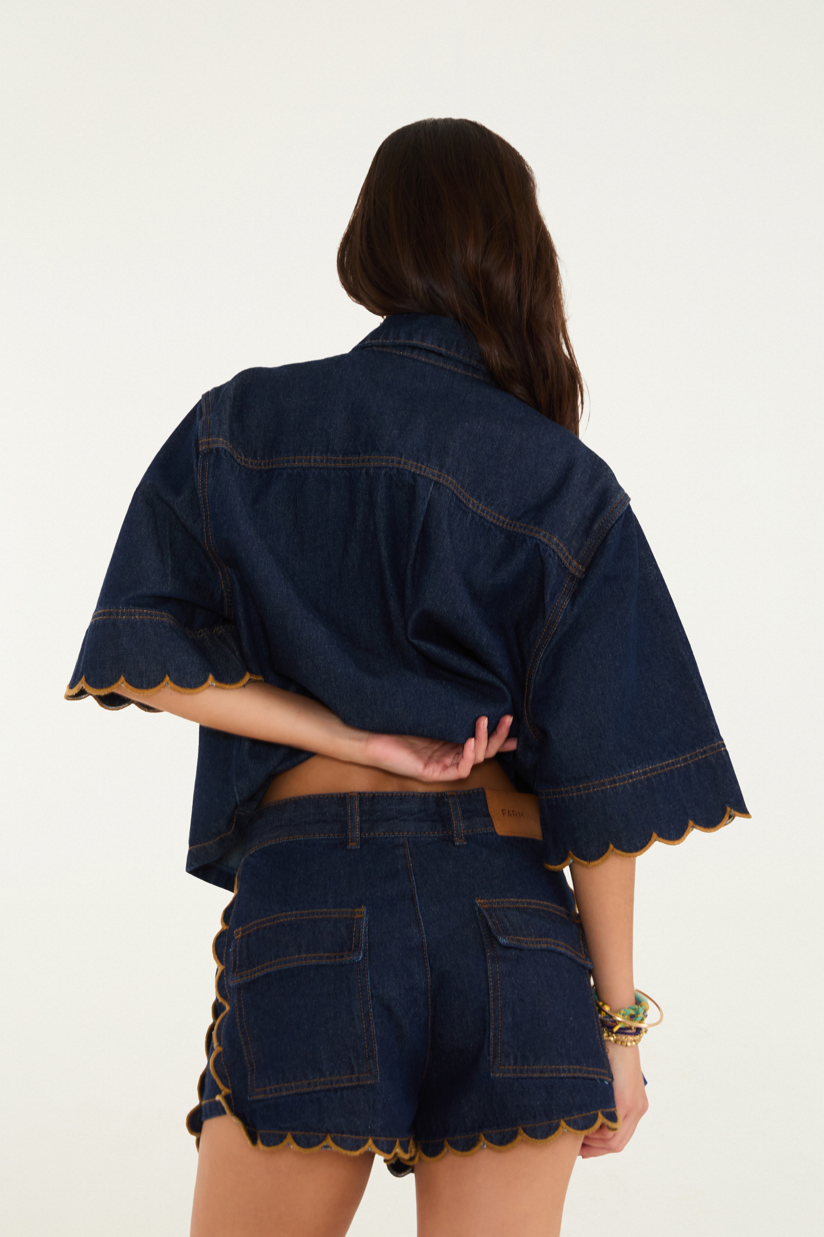 Short Jeans Festone