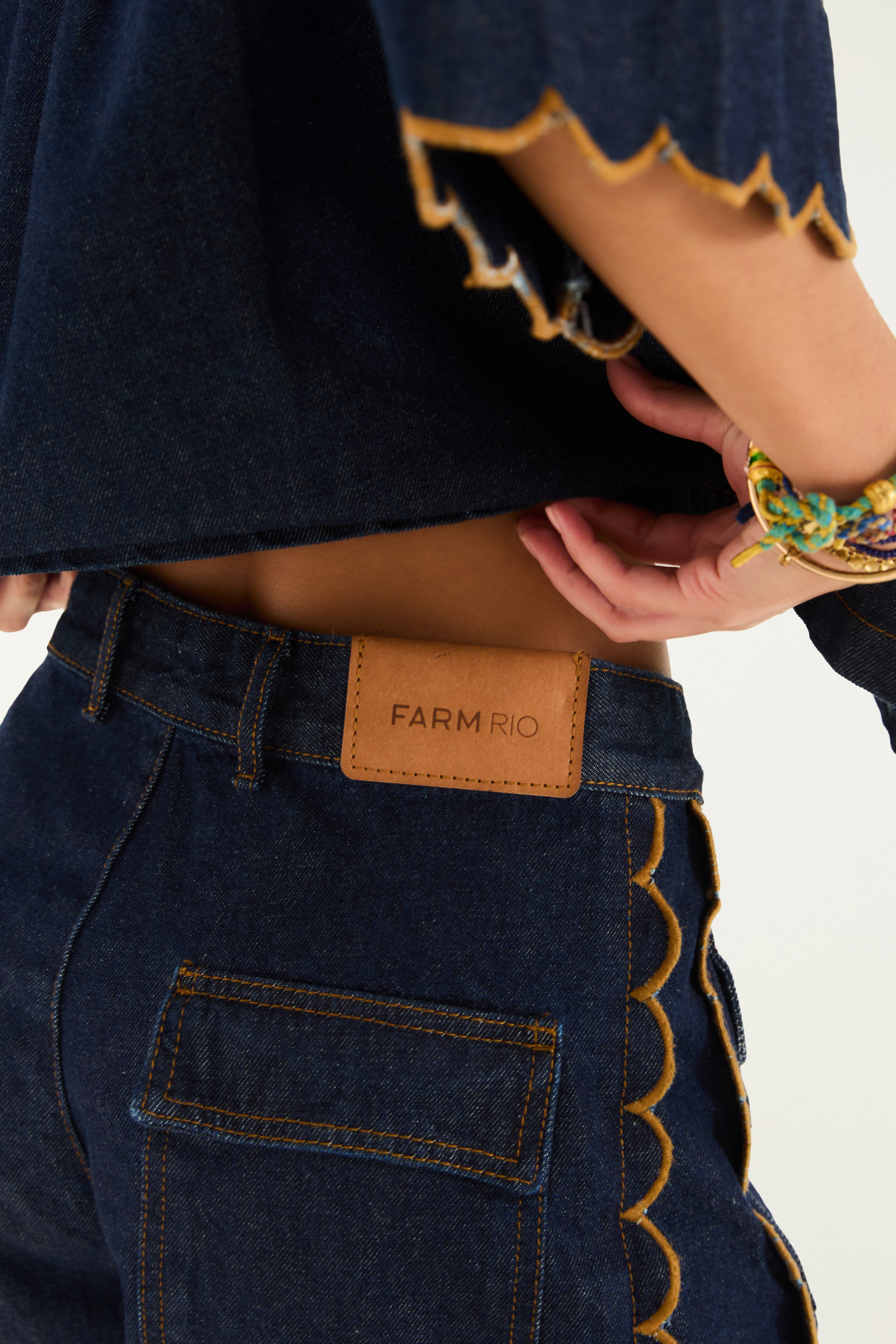 Short Jeans Festone