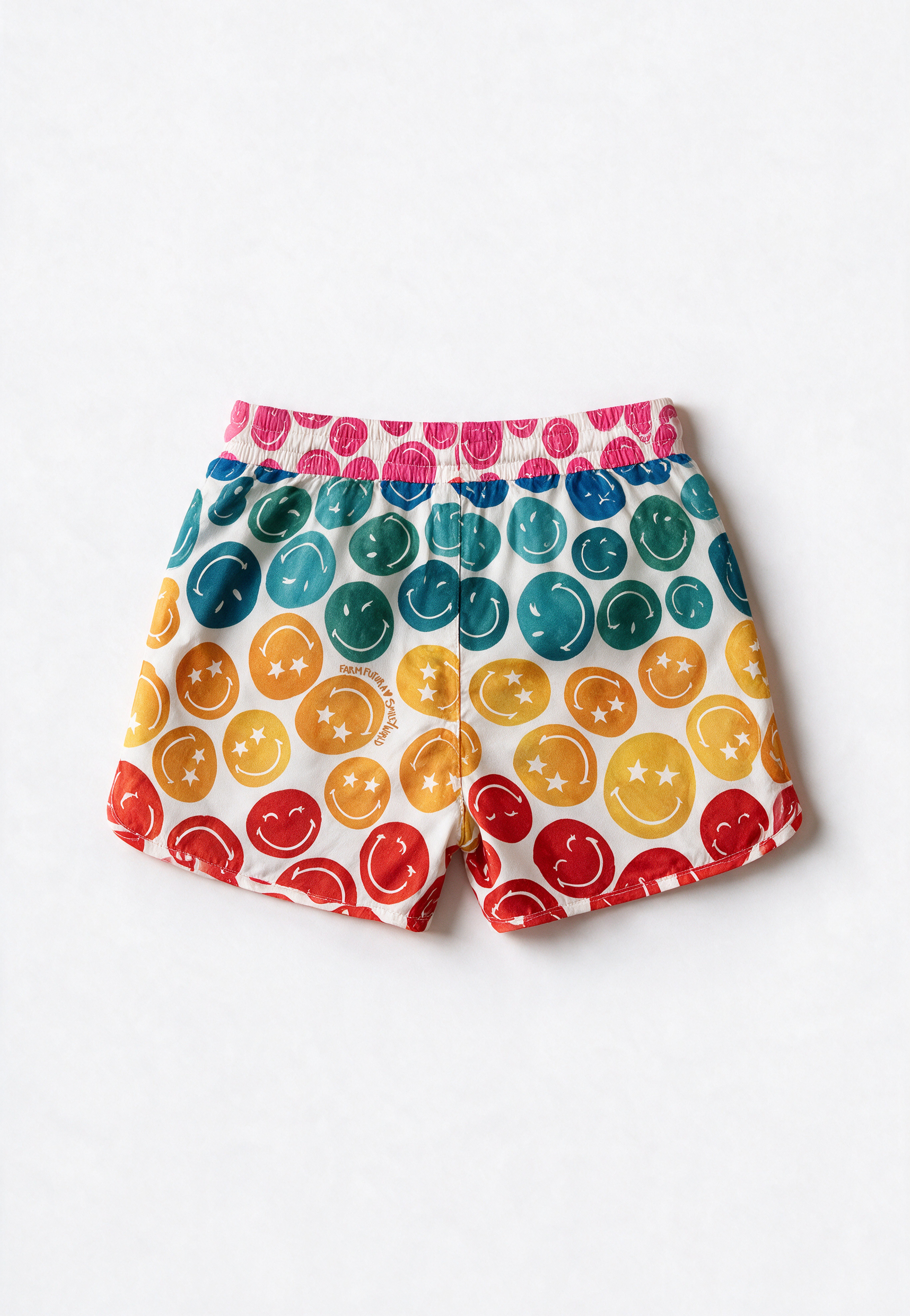 Short De Nylon Rainbow Smiley