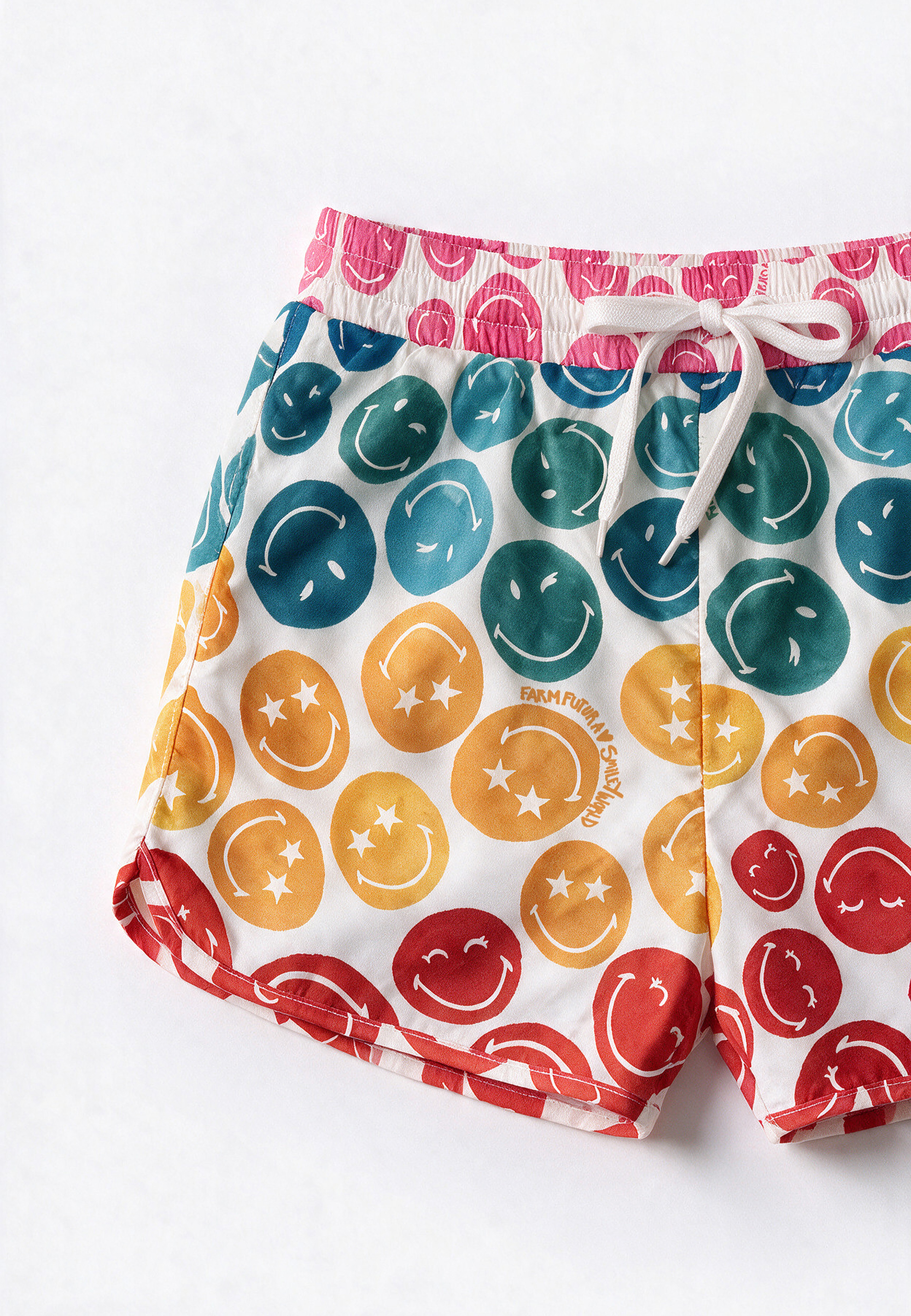 Short De Nylon Rainbow Smiley