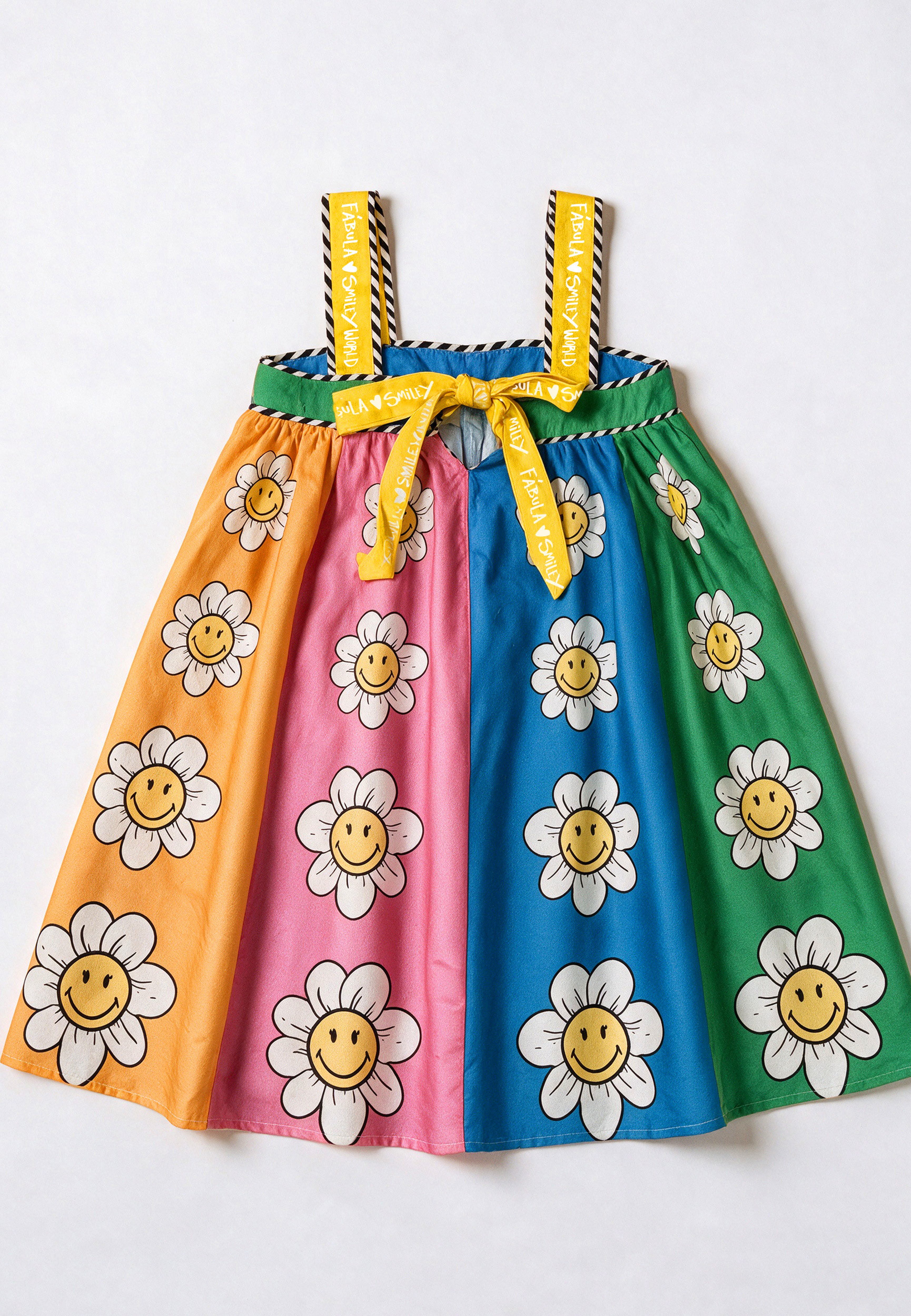 Vestido Flor Smiley Rainbow