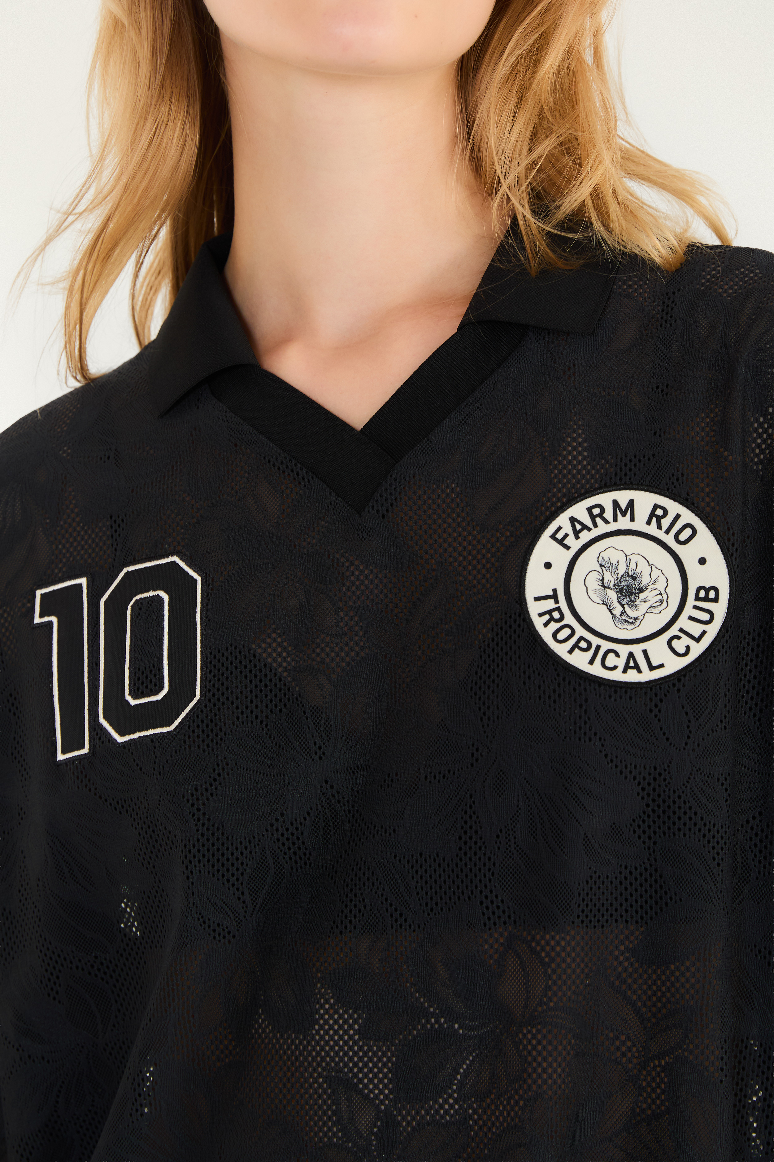 T-Shirt Adidas Renda Preta