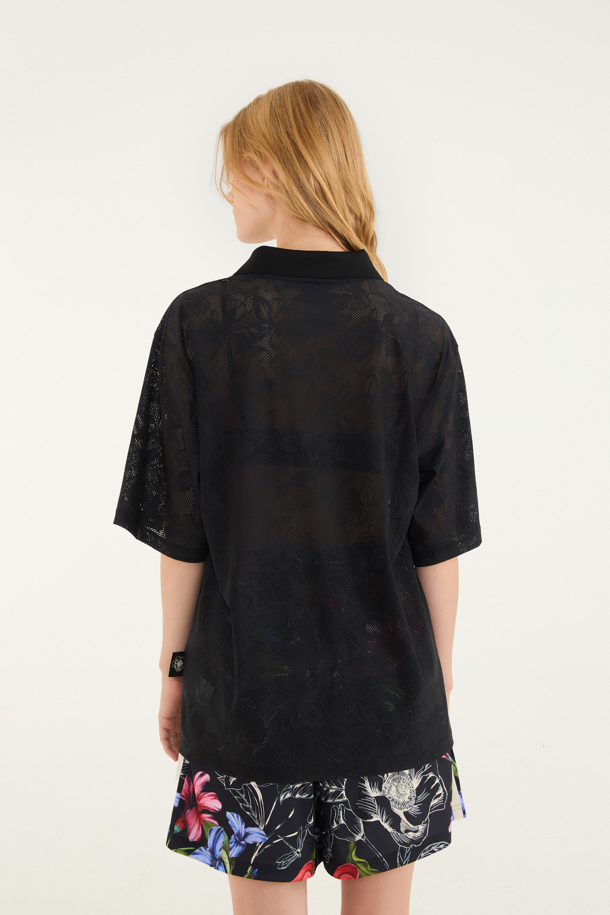 T-Shirt Adidas Renda Preta