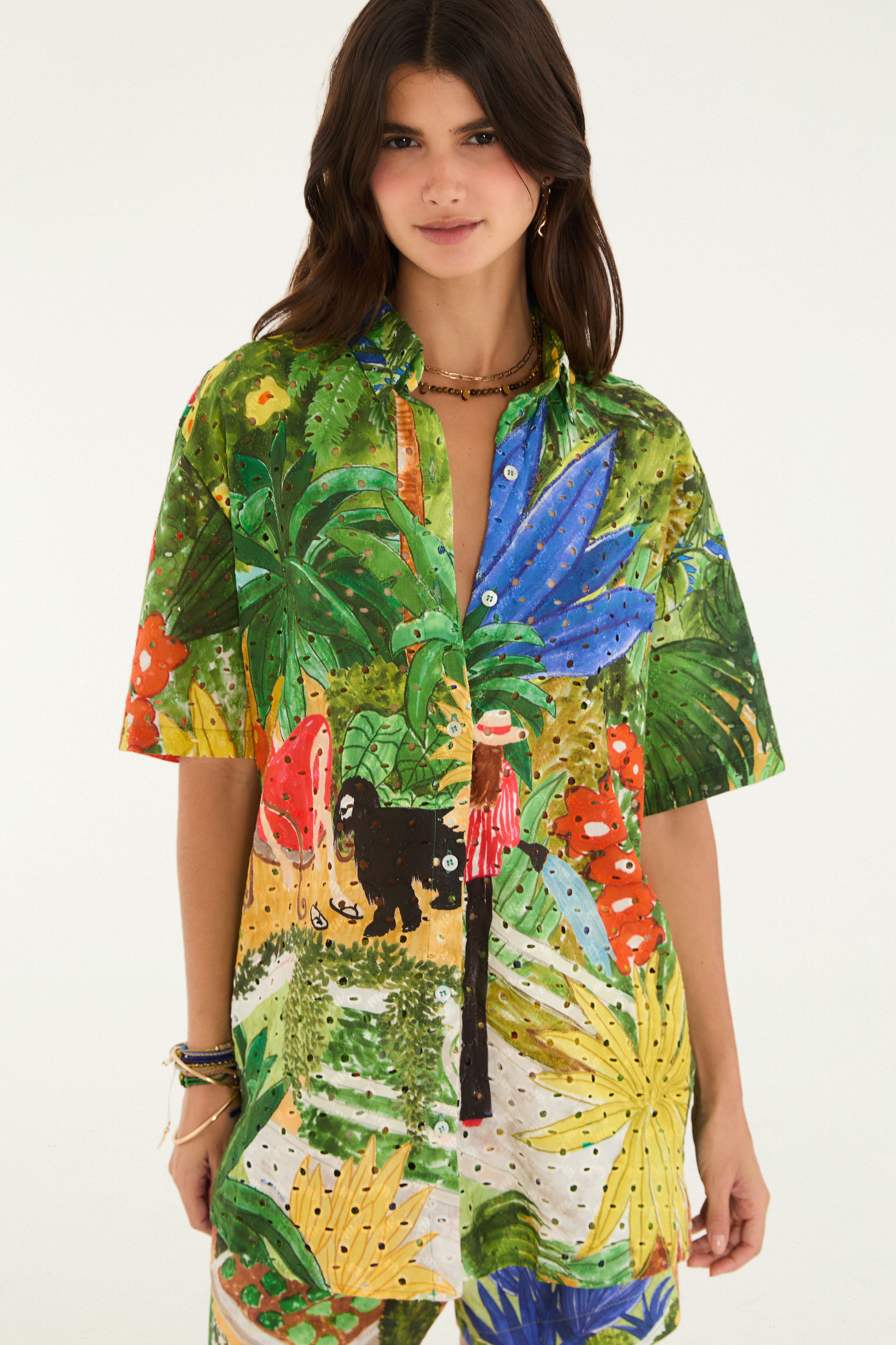 Camisa Estampada Casa Natureza
